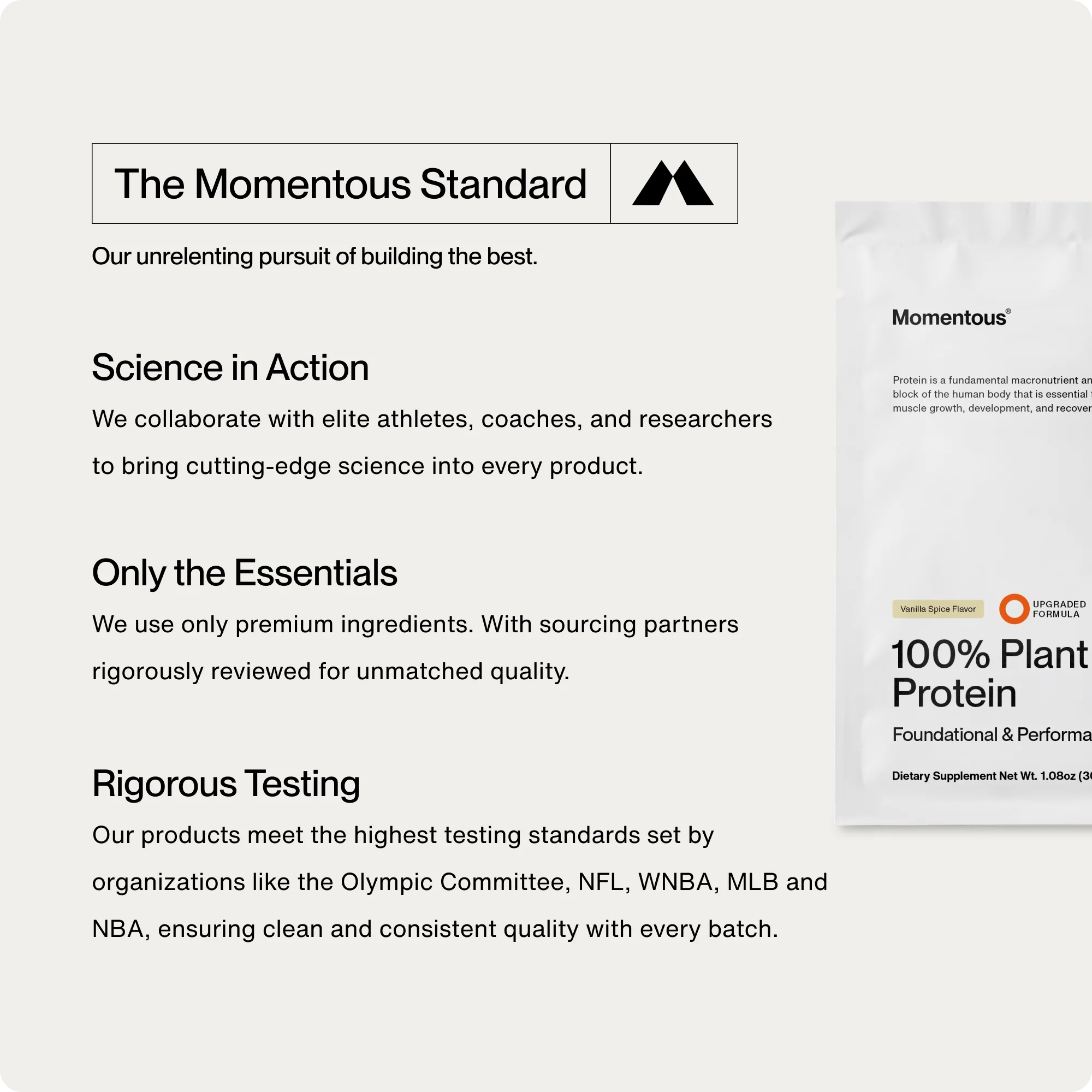 Momentous 100% Plant Protein 10-Travel Packs - Image 6