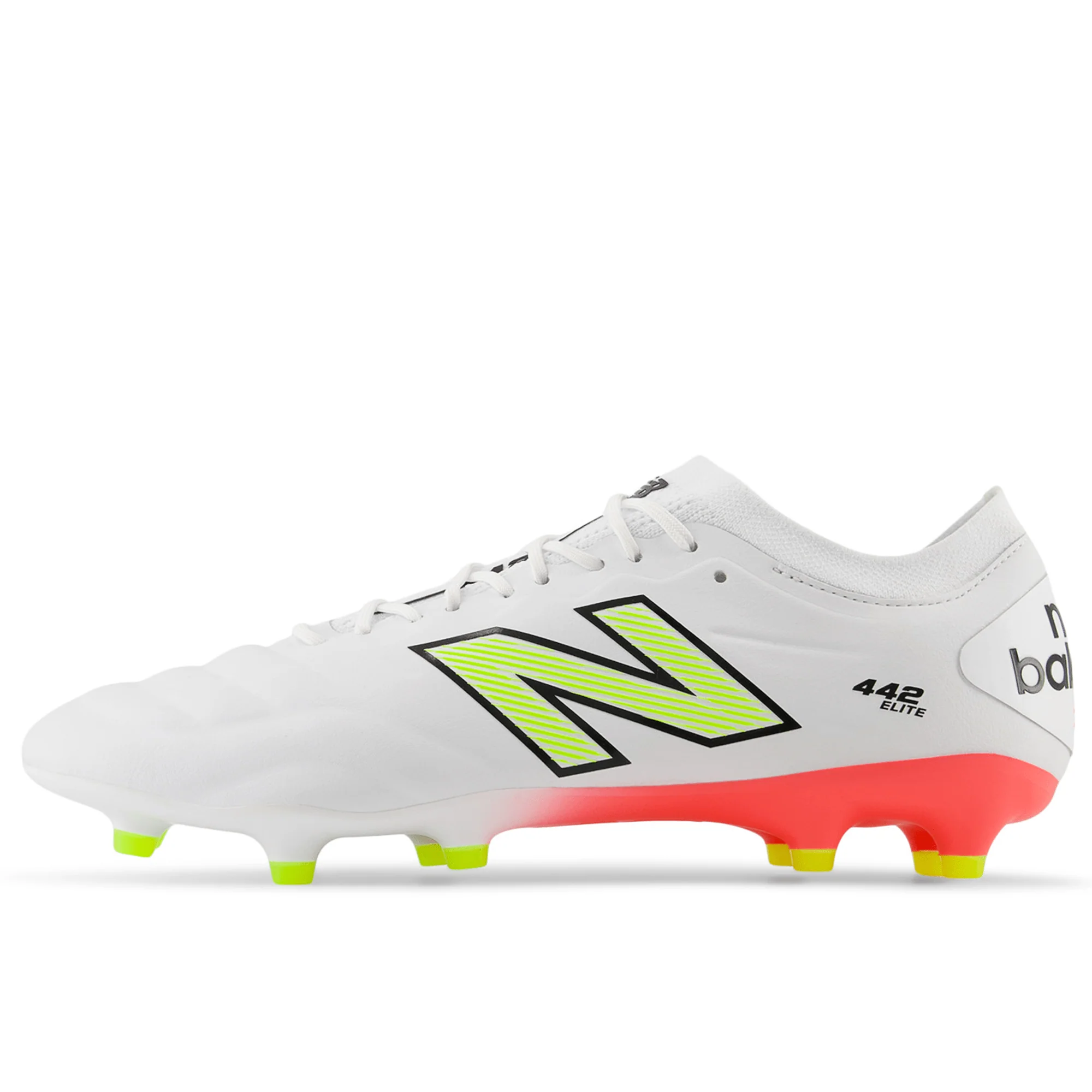 New Balance 442 V2 Elite FG - White/Energy Red/Hi-Lite - Image 2