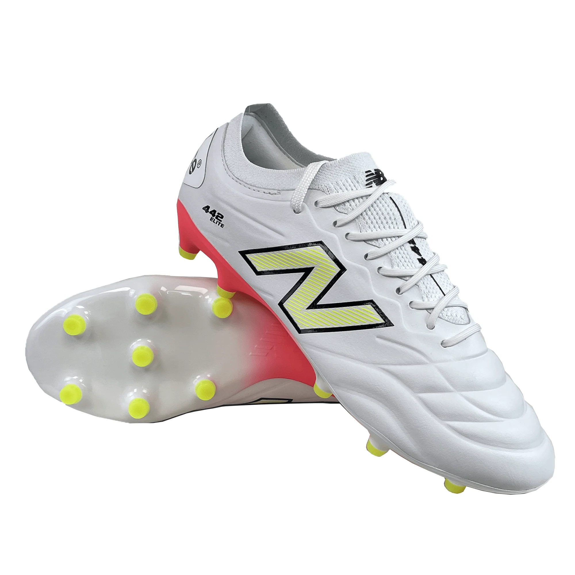 New Balance Wide 442 V2 Elite FG - White/Energy Red/Hi-Lite