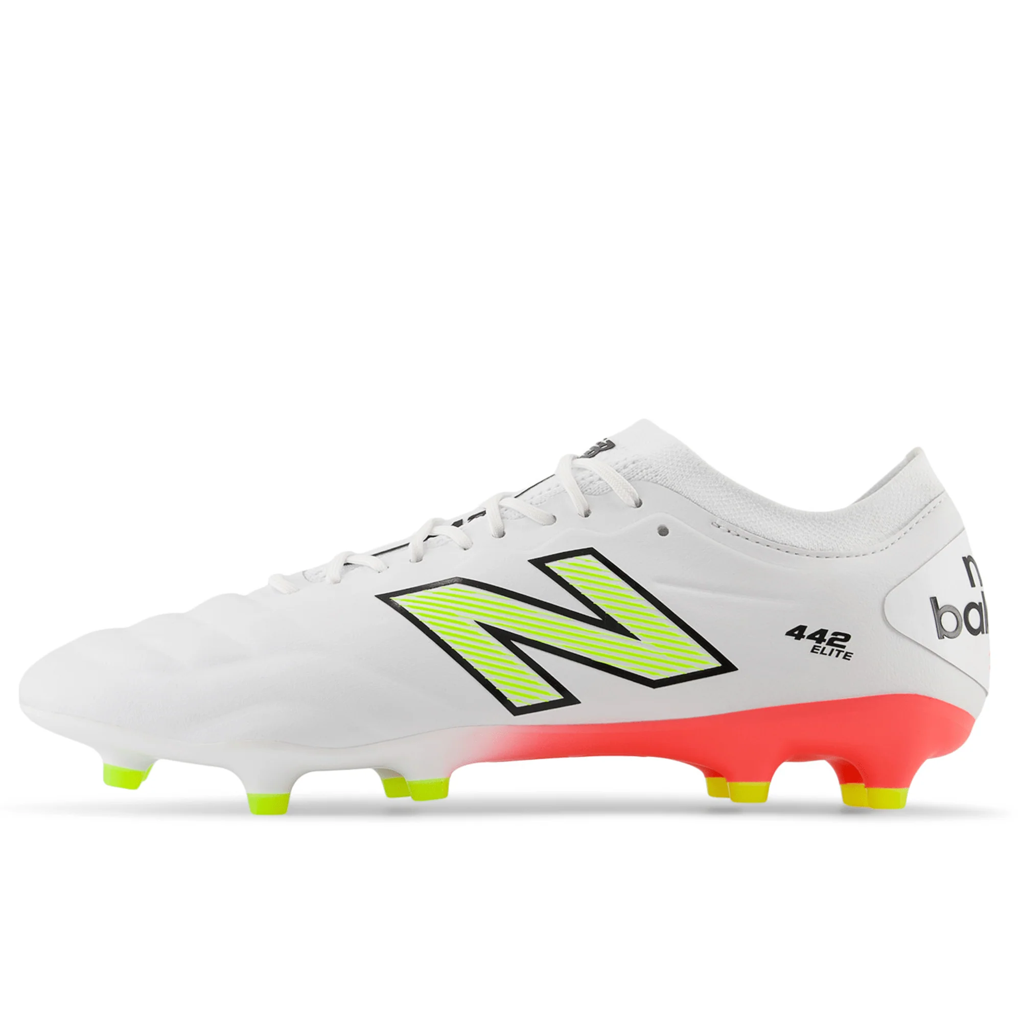 New Balance Wide 442 V2 Elite FG - White/Energy Red/Hi-Lite - Image 2