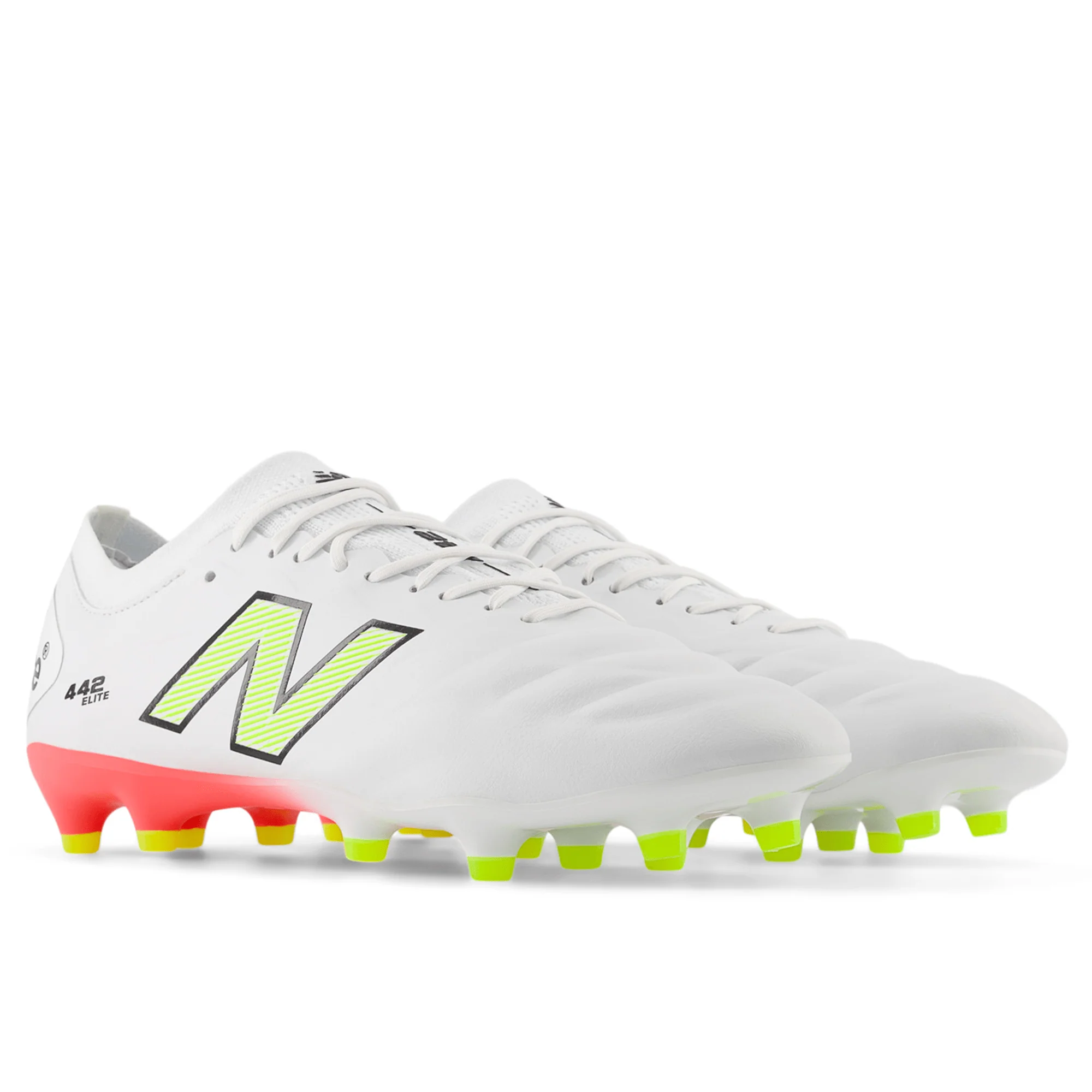New Balance Wide 442 V2 Elite FG - White/Energy Red/Hi-Lite - Image 5