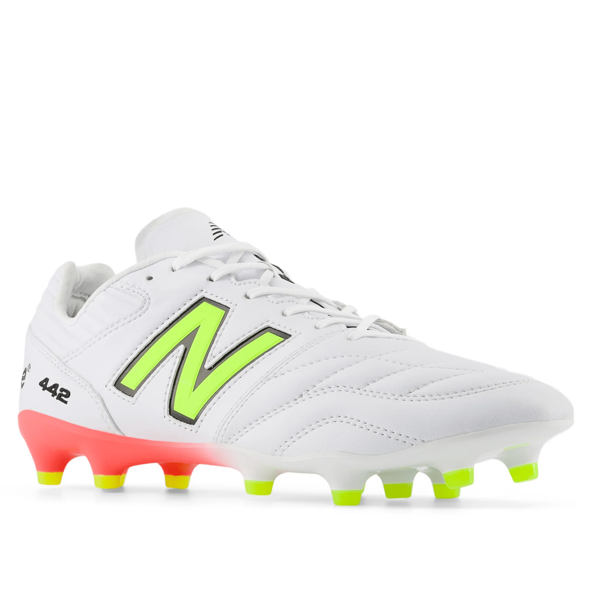 New Balance Wide 442 V2 Pro FG - White/Energy Red/Hi-Lite - Image 4