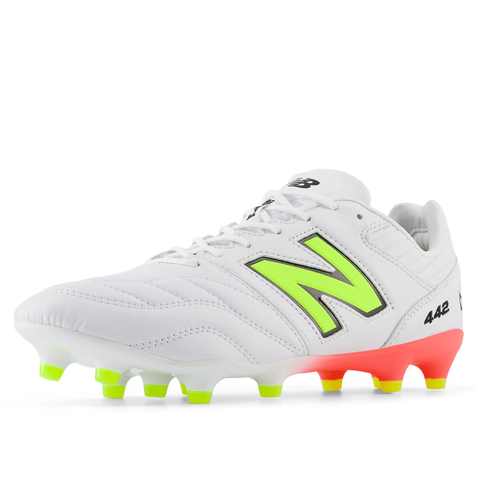 New Balance Wide 442 V2 Pro FG - White/Energy Red/Hi-Lite - Image 5