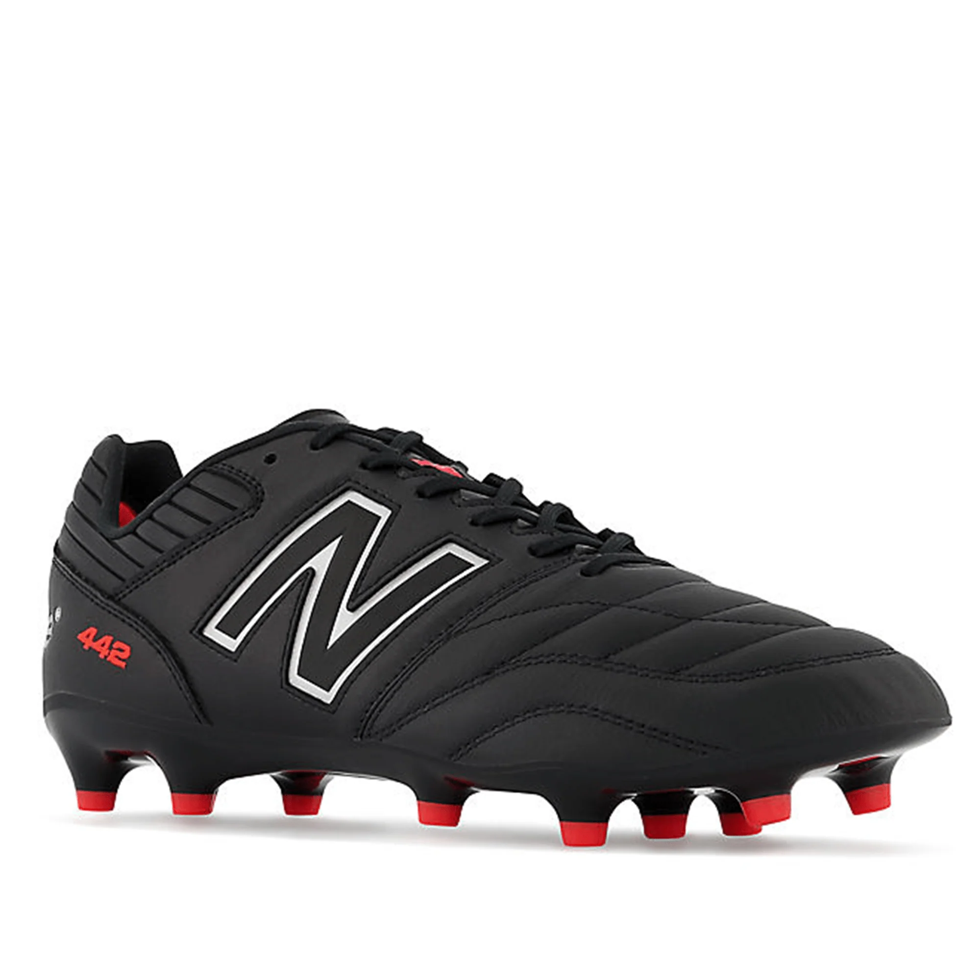 New Balance 442 V2 Pro Synthetic FG - Black/Silver - Image 6
