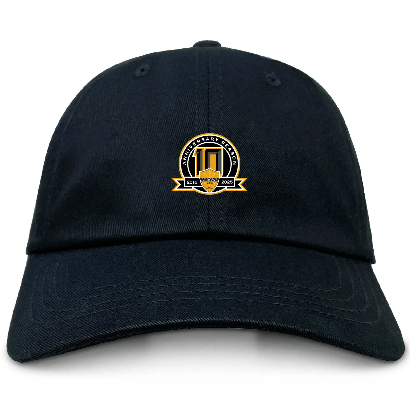 Arrows Rugby Club 10th Anniversary Adult Low-Profile Cotton Twill Dad Cap - Image 3