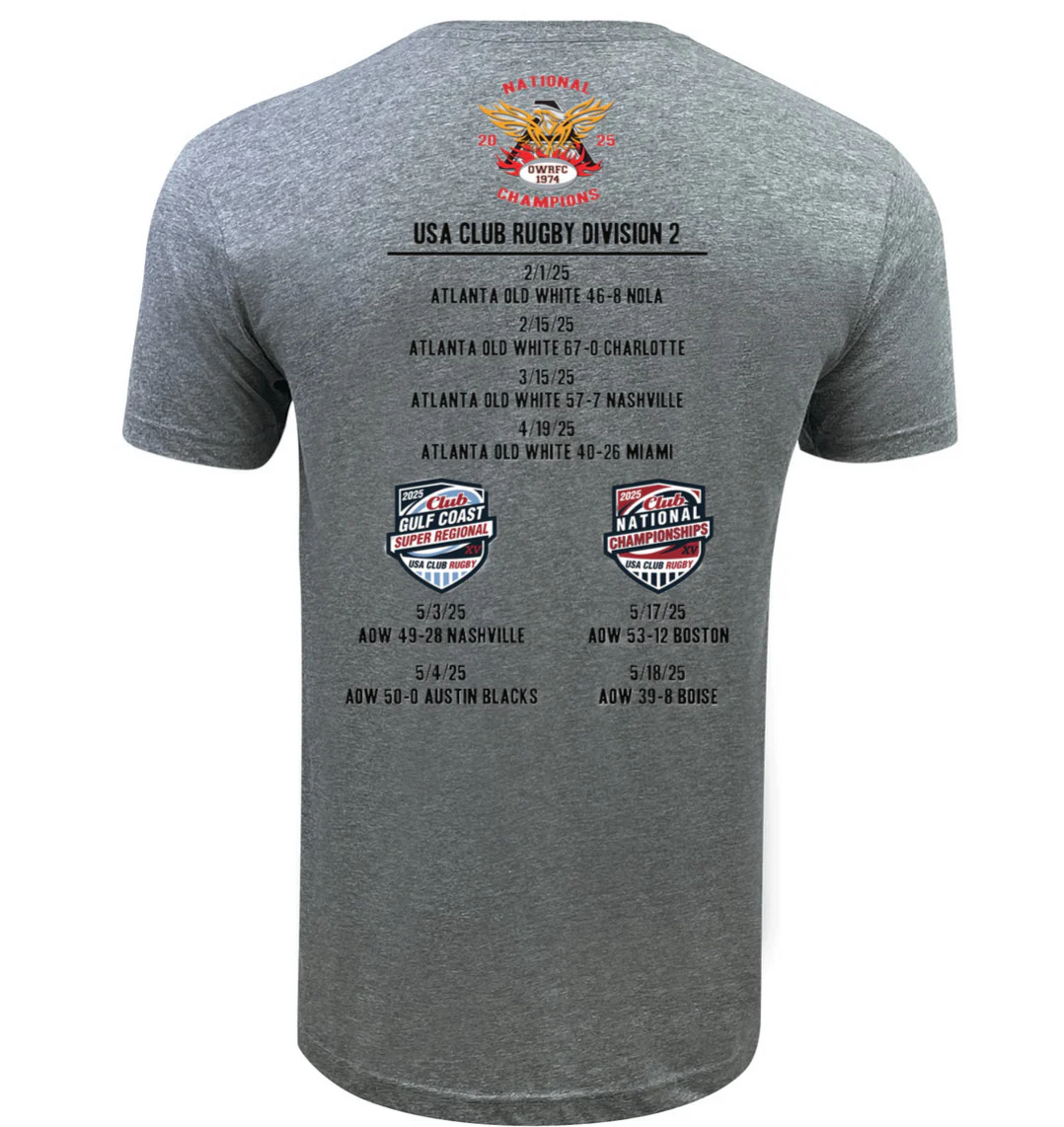 Atlanta Old White RFC 2025 National Champions T-Shirt - Image 3