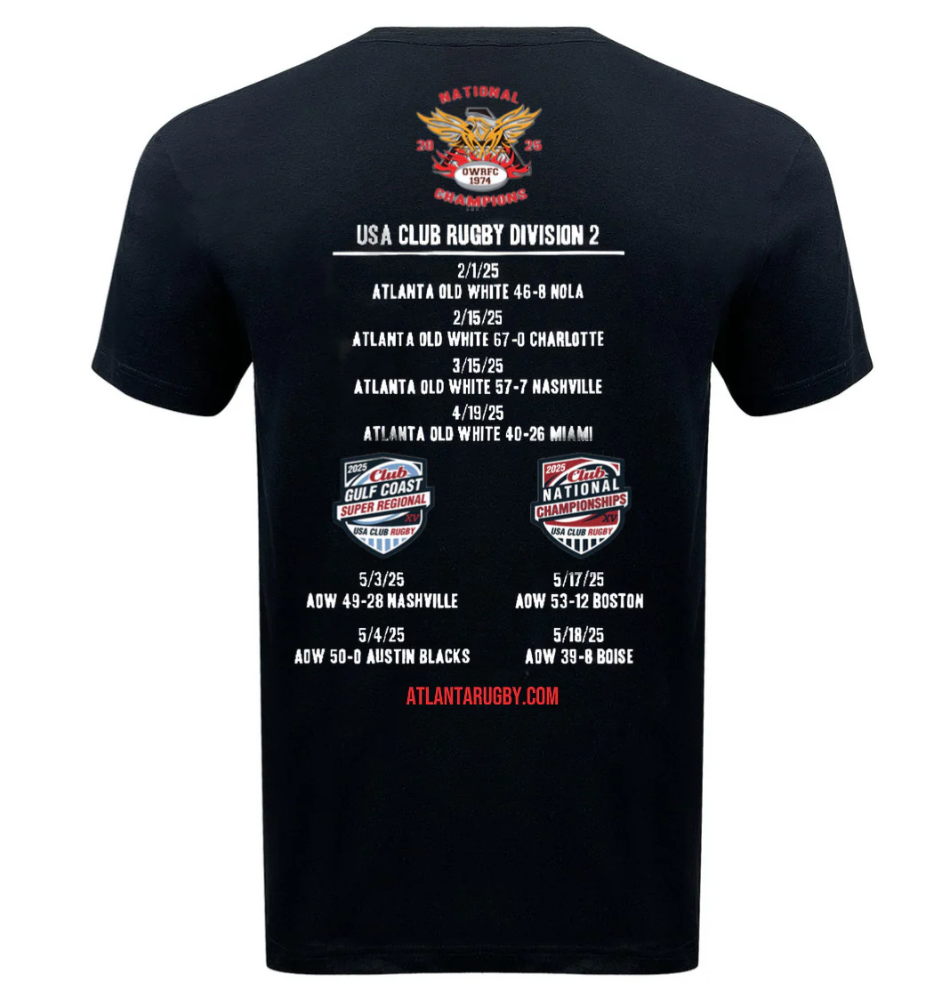 Atlanta Old White RFC 2025 National Champions T-Shirt - Image 6