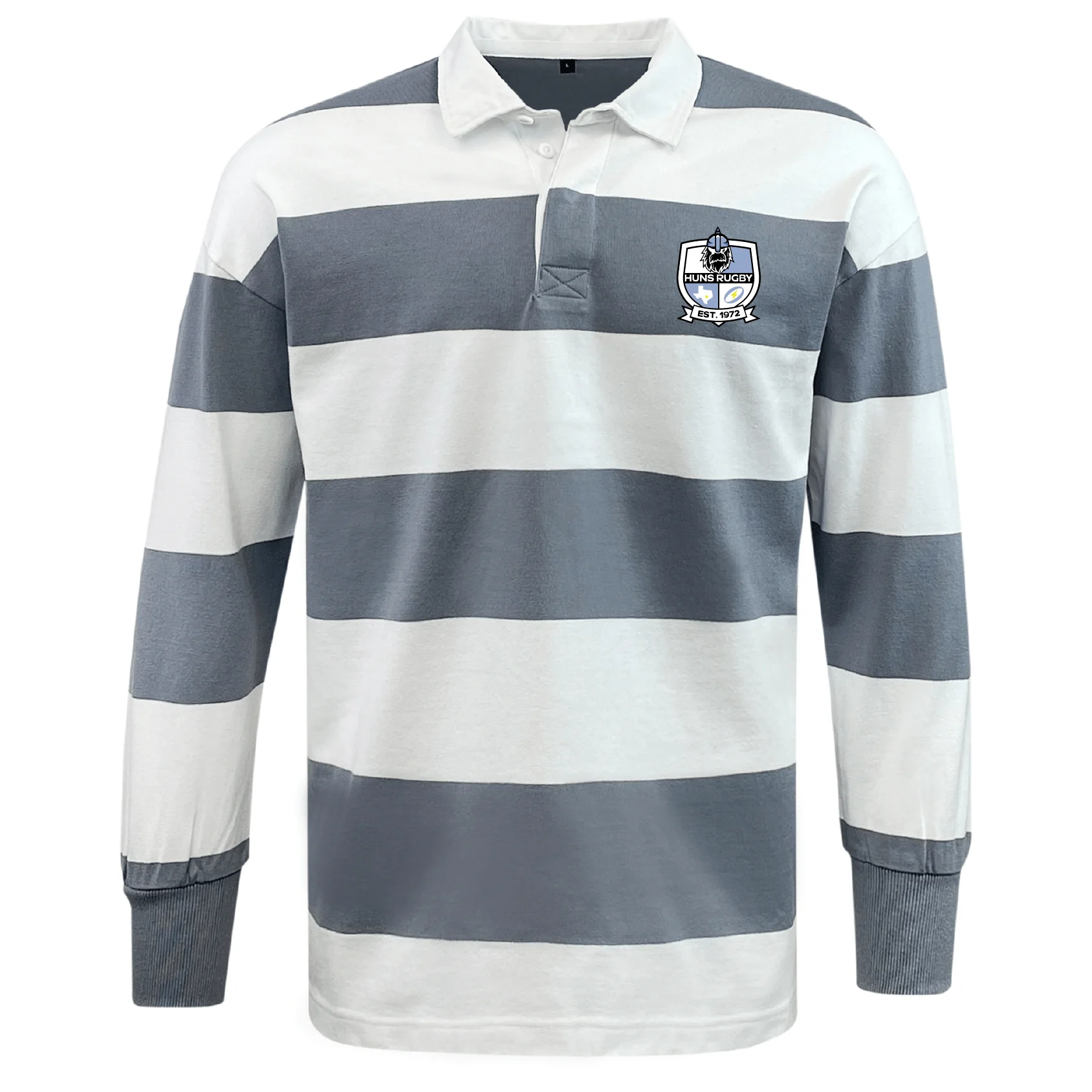 Austin Huns Rugby Classic Long Sleeve Hooped Rugby Jersey