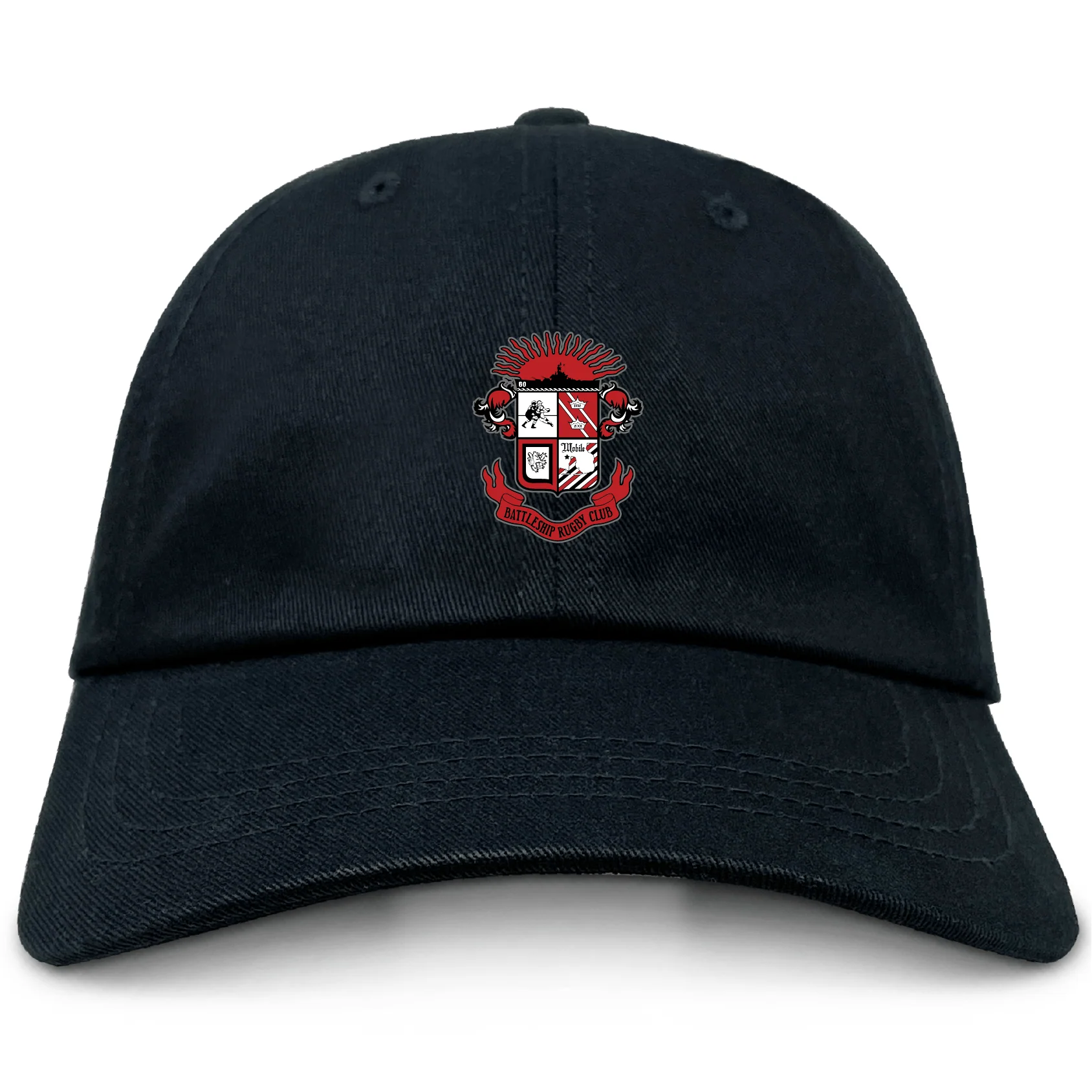 Battleship Rugby Club Adult Low-Profile Cotton Twill Dad Cap