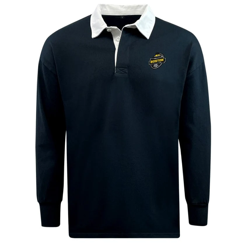 Boston RFC Retro Classic Long Sleeve Solid Rugby Jersey