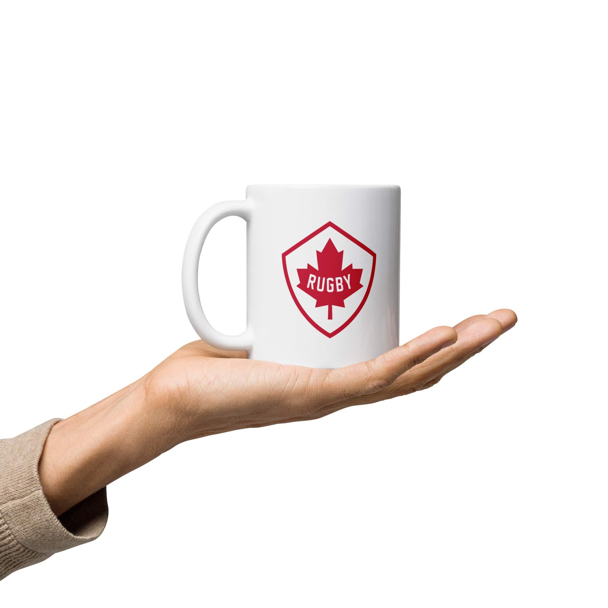 Rugby Canada White Glossy Mug - Image 3
