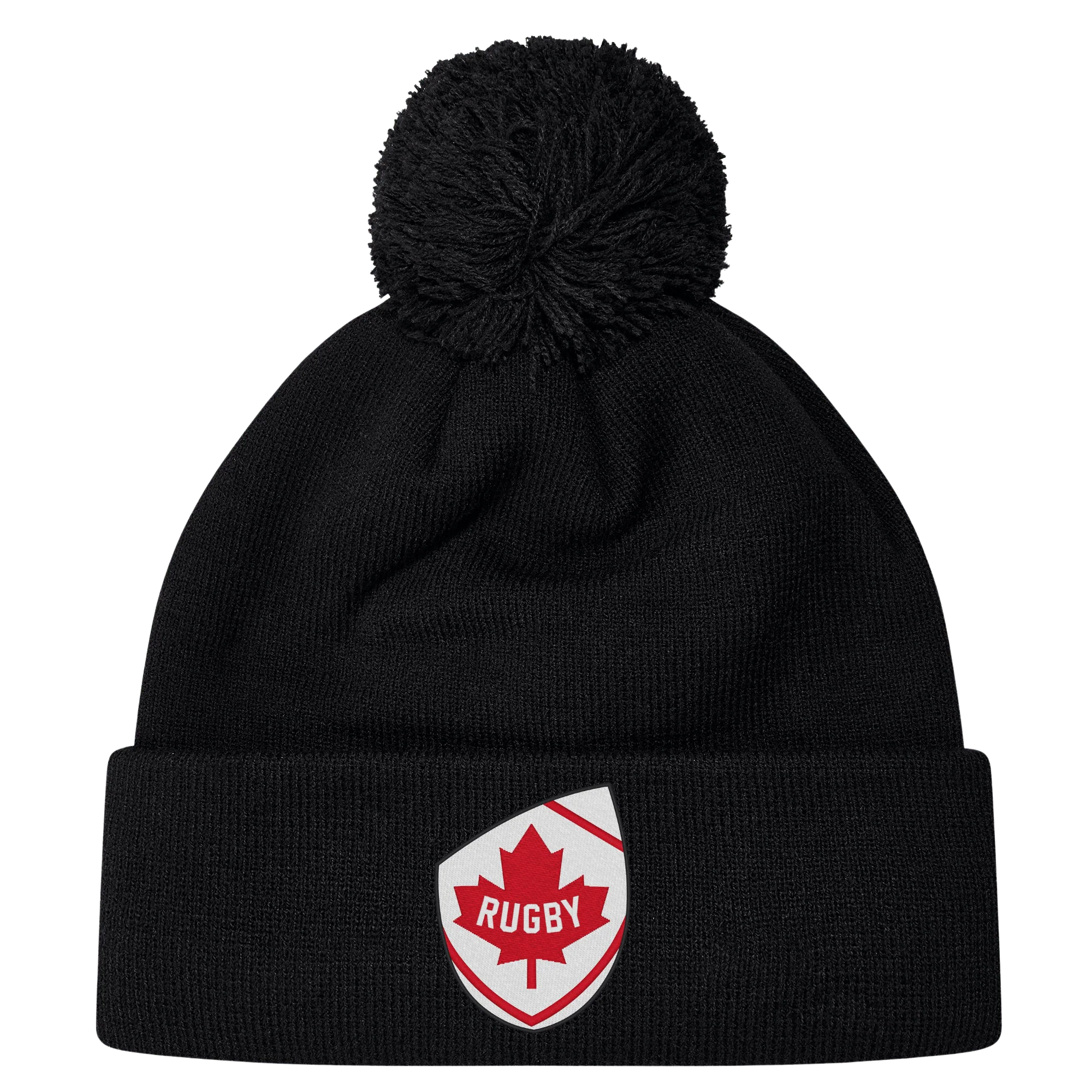Canada Shield Pom Pom Beanie