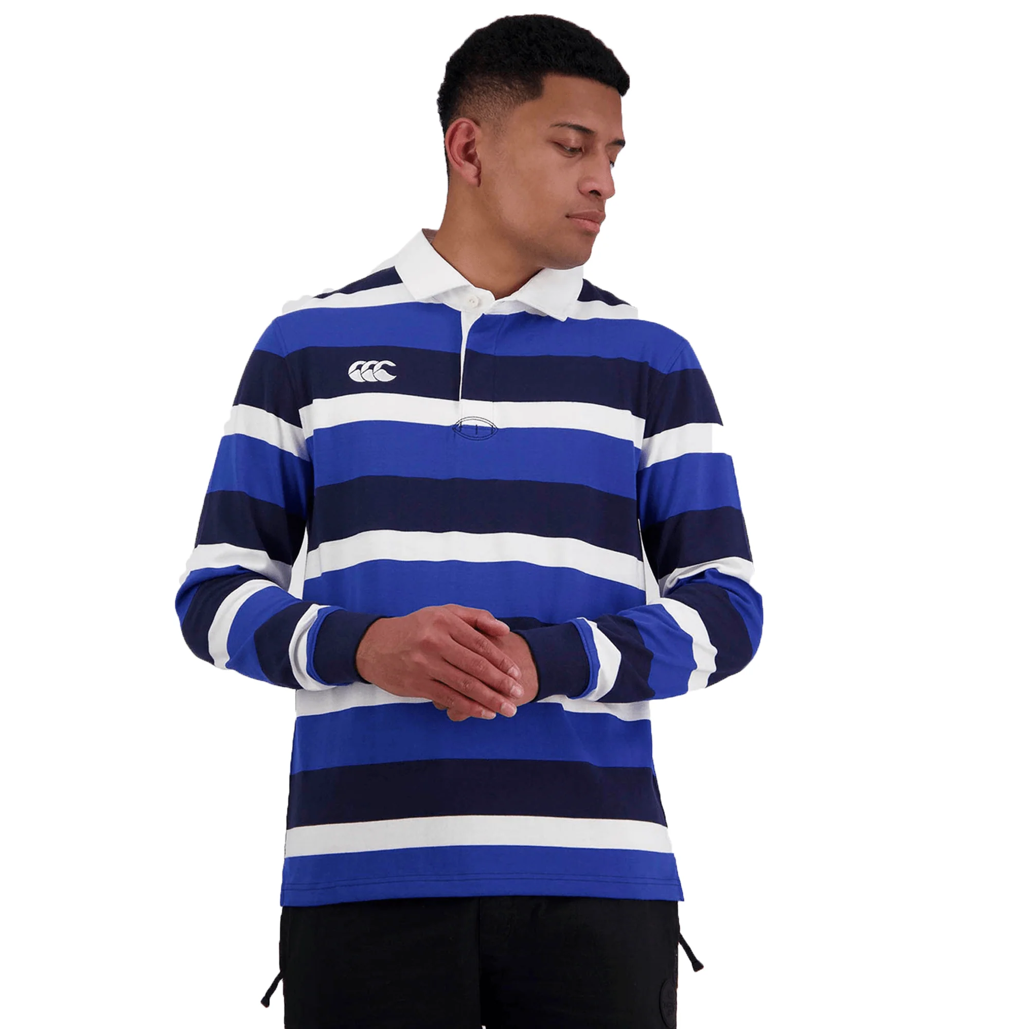 Canterbury Fundamentals Striped Long Sleeve Rugby Jersey - Image 3