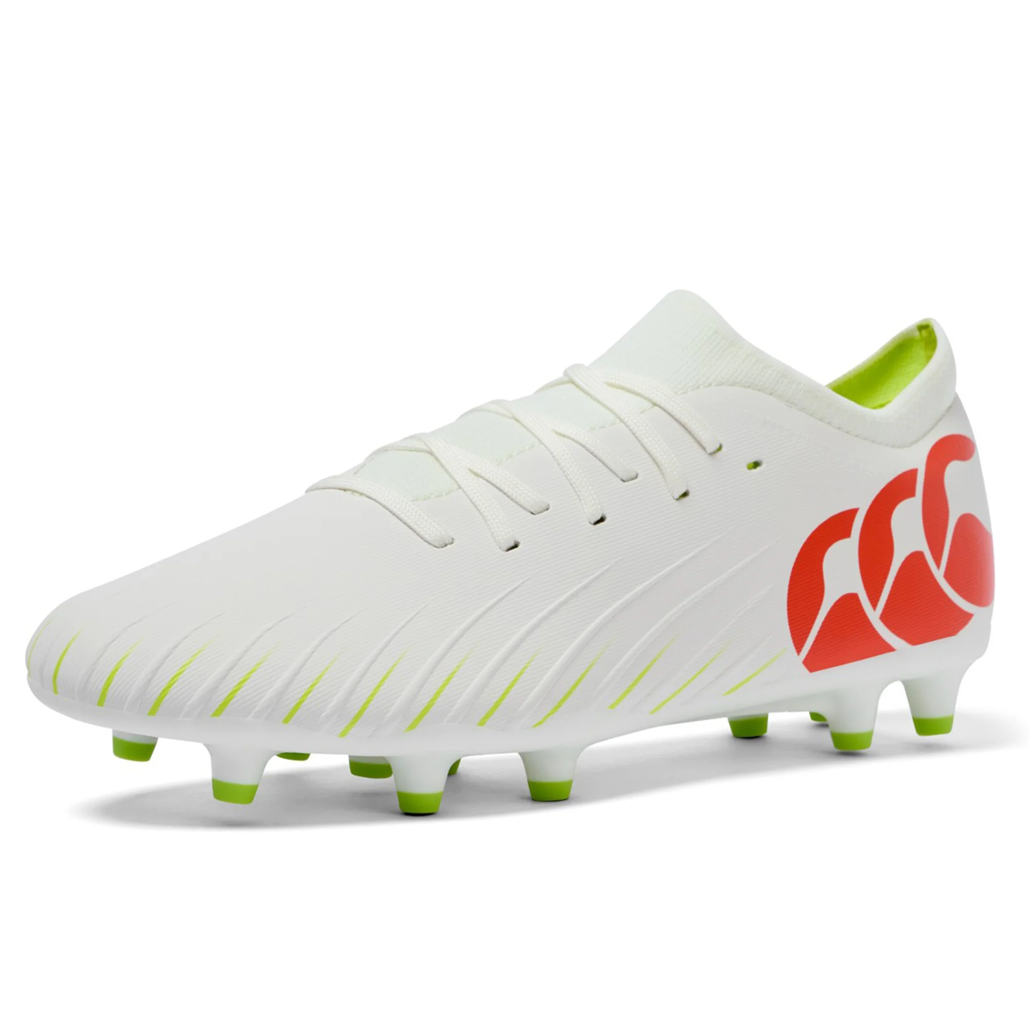 Canterbury Speed Falcon Pro FG - Snow White/Tangerine Tango - Image 5