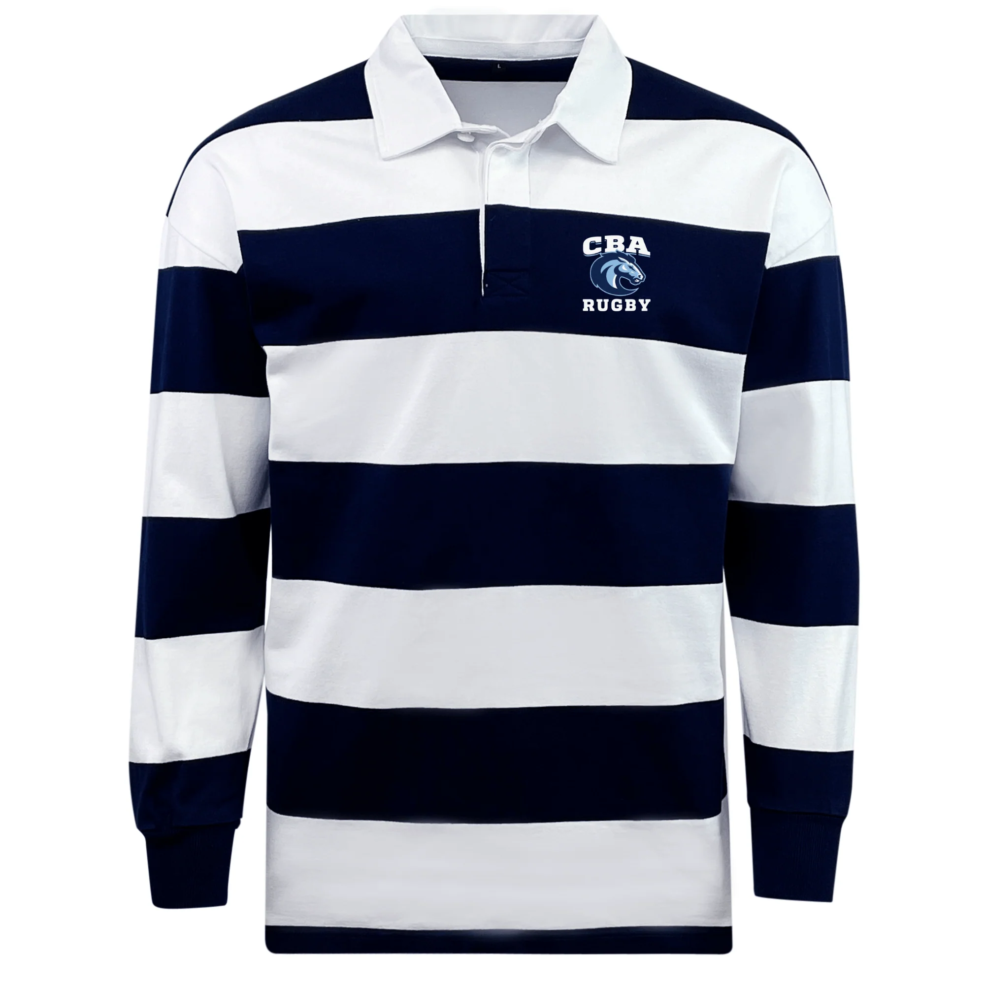 Christian Brothers Academy Rugby Classic Long Sleeve Hooped Rugby Jersey