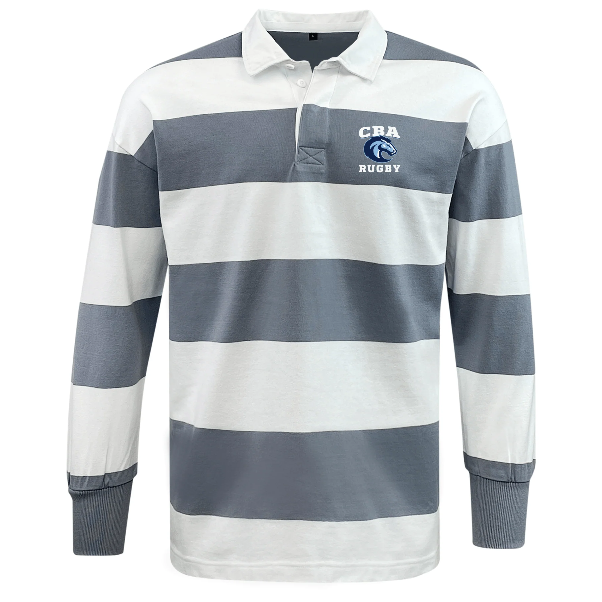 Christian Brothers Academy Rugby Classic Long Sleeve Hooped Rugby Jersey - Image 2