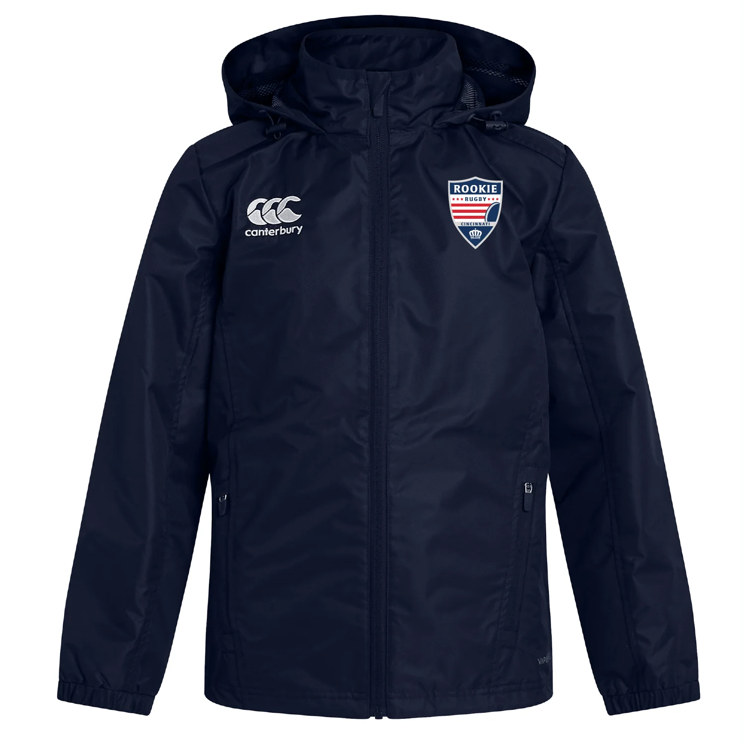 Cincinnati Rookie Rugby Club Vaposhield Full Zip Rain Jacket by Canterbury
