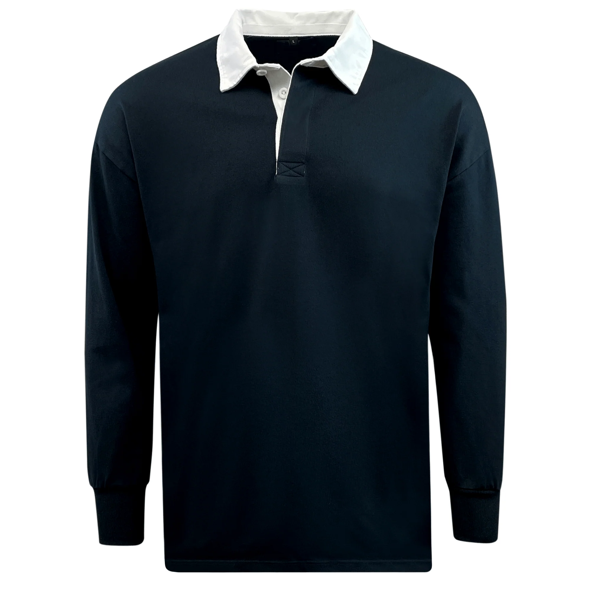 Classic Long Sleeve Solid Rugby Jersey - Image 3