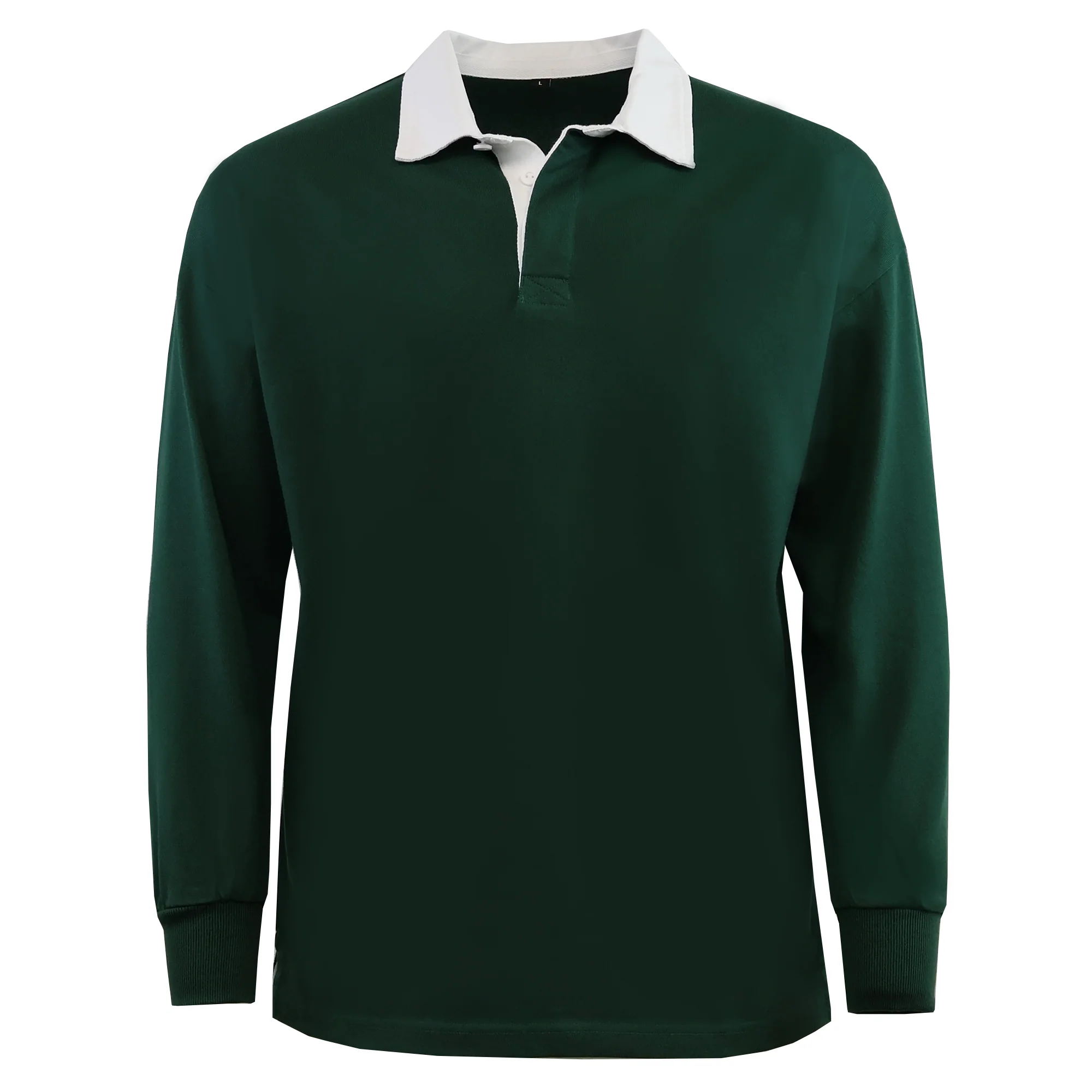Classic Long Sleeve Solid Rugby Jersey - Image 5