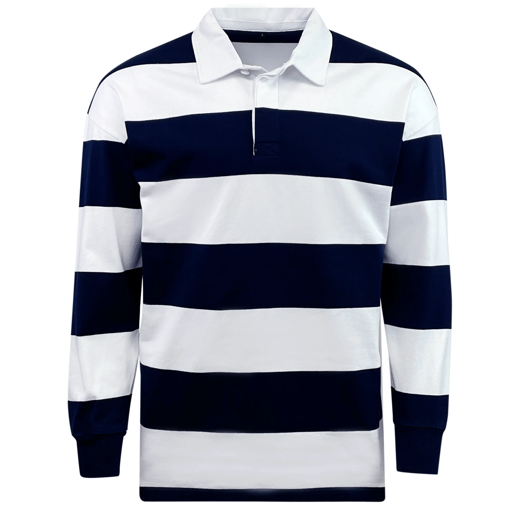 Classic Long Sleeve Hooped Rugby Jersey