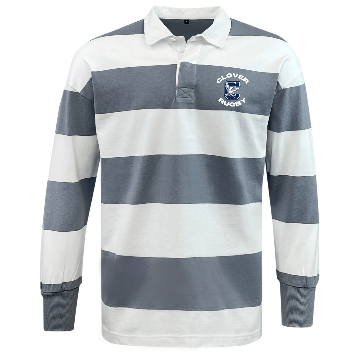 Clover Middle School Classic Long Sleeve Hooped Rugby Jersey - Image 2
