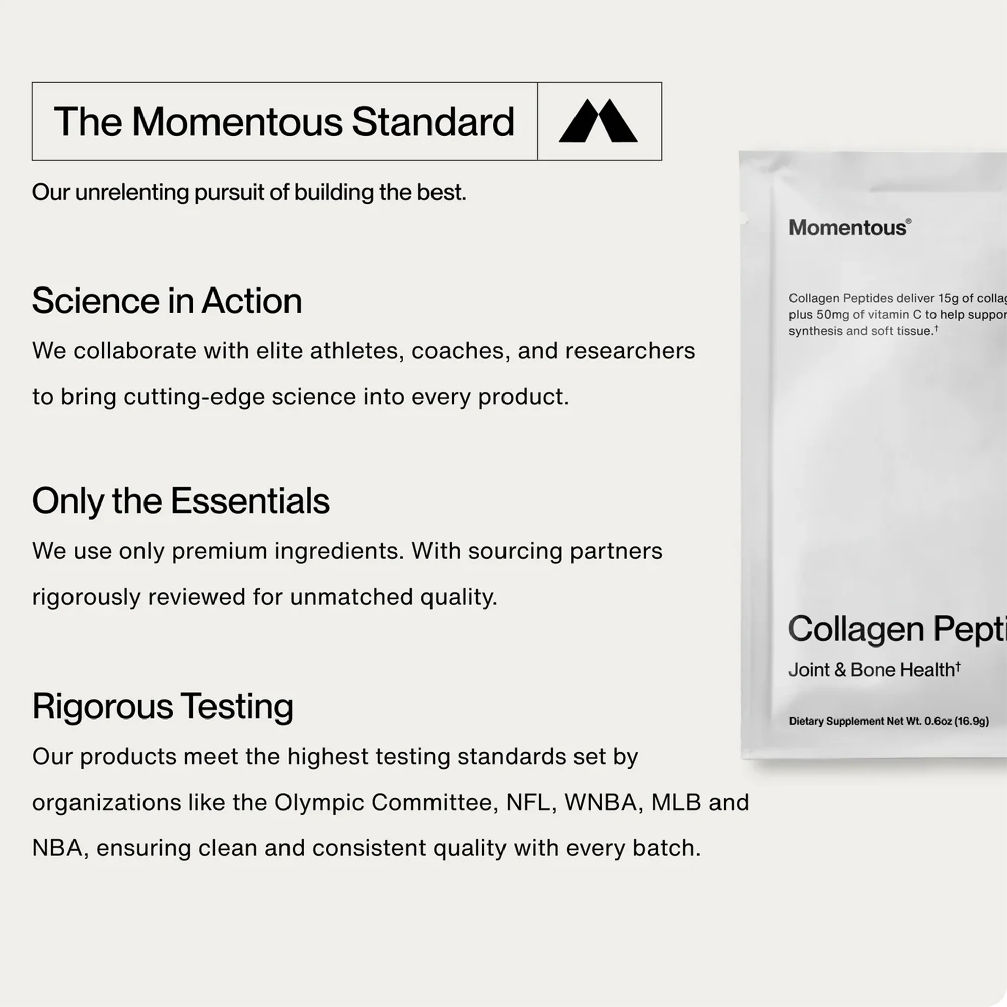 Momentous COLLAGEN PEPTIDES 10-Pack Travel Pouches - Image 6