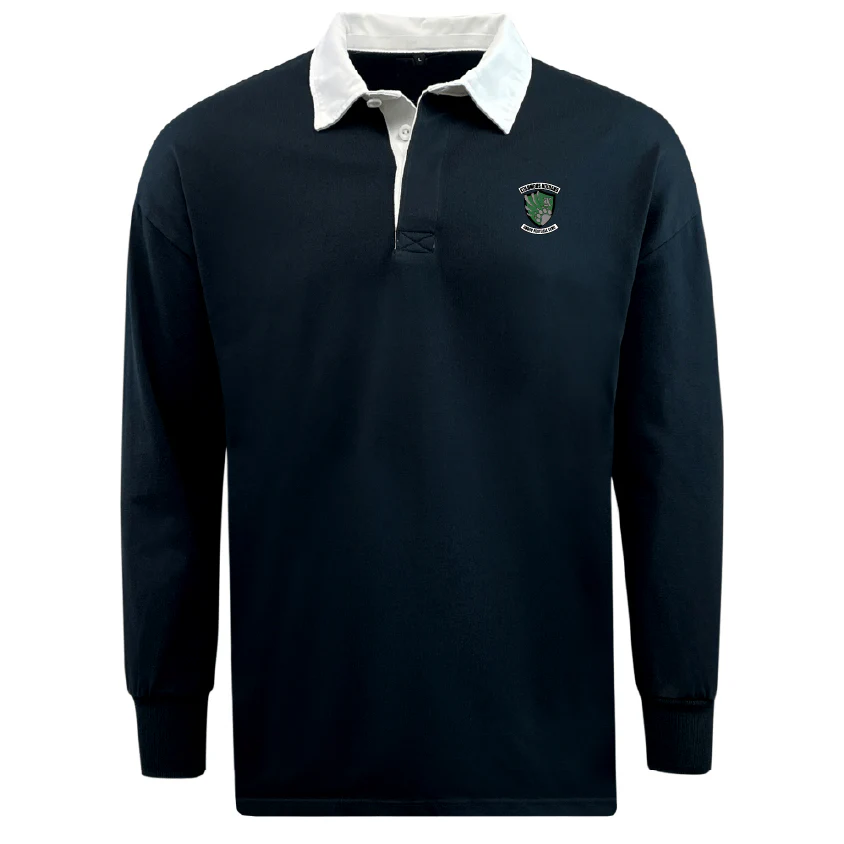 Columbus Kodiaks Full Color Logo Classic Long Sleeve Solid Rugby Jersey