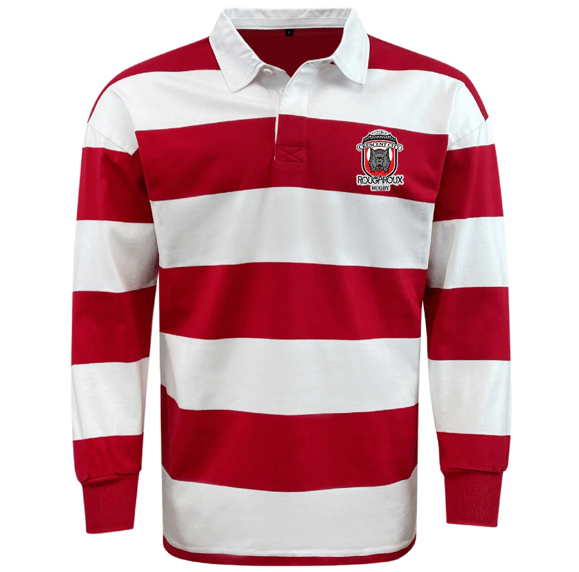 Crescent City Rougaroux Hooped Rugger - Red