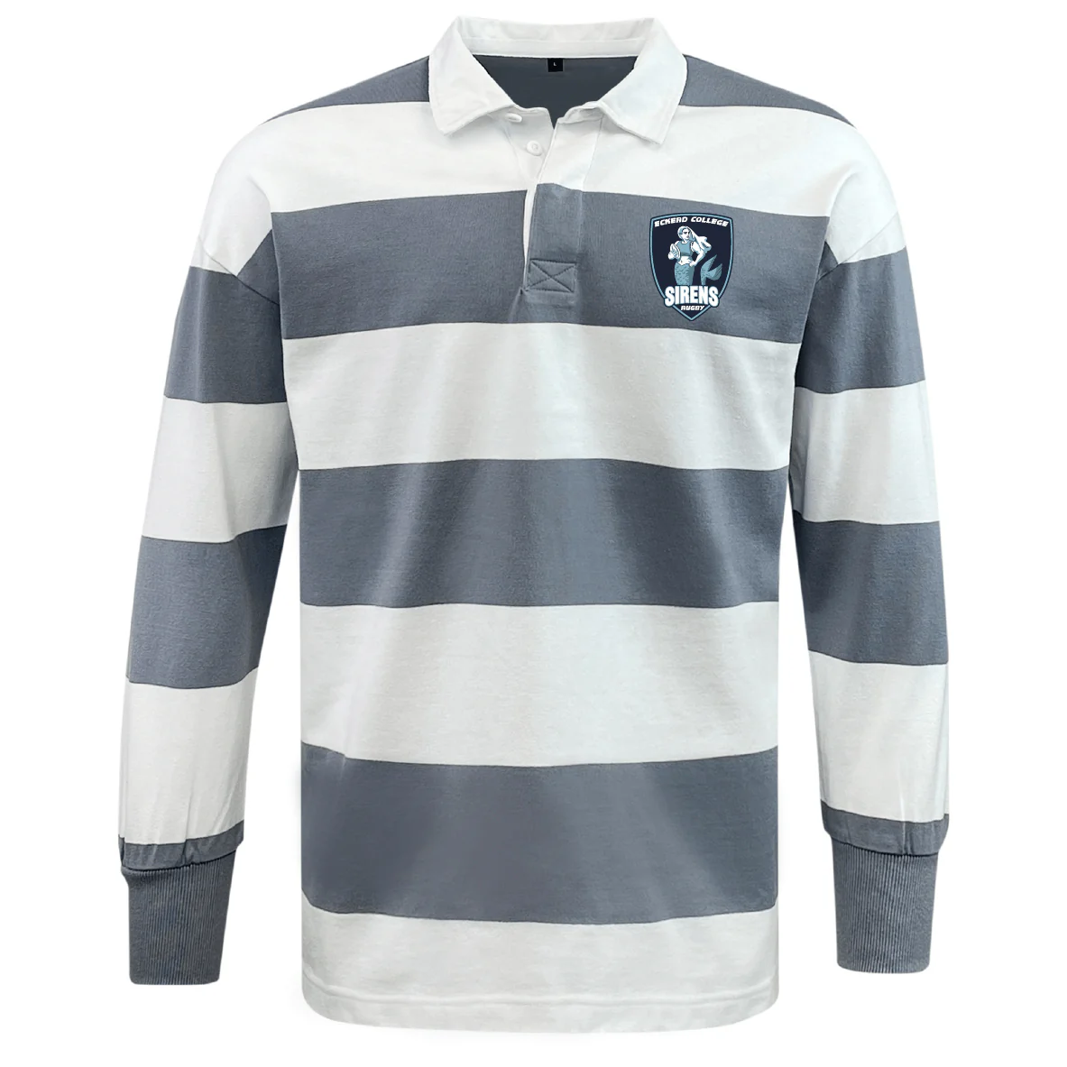Eckerd College Classic Long Sleeve Hooped Rugby Jersey - Image 2