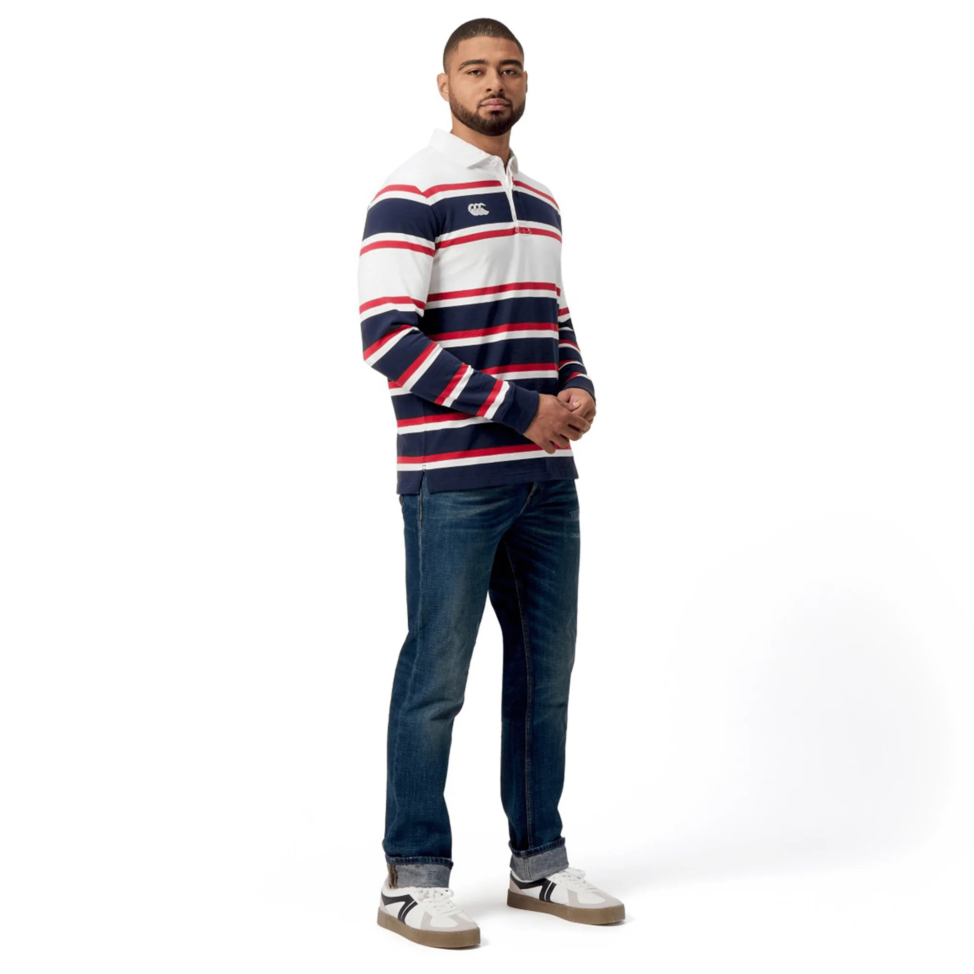 Canterbury Engineered Long Sleeve Striped Rugby Jersey - Image 10