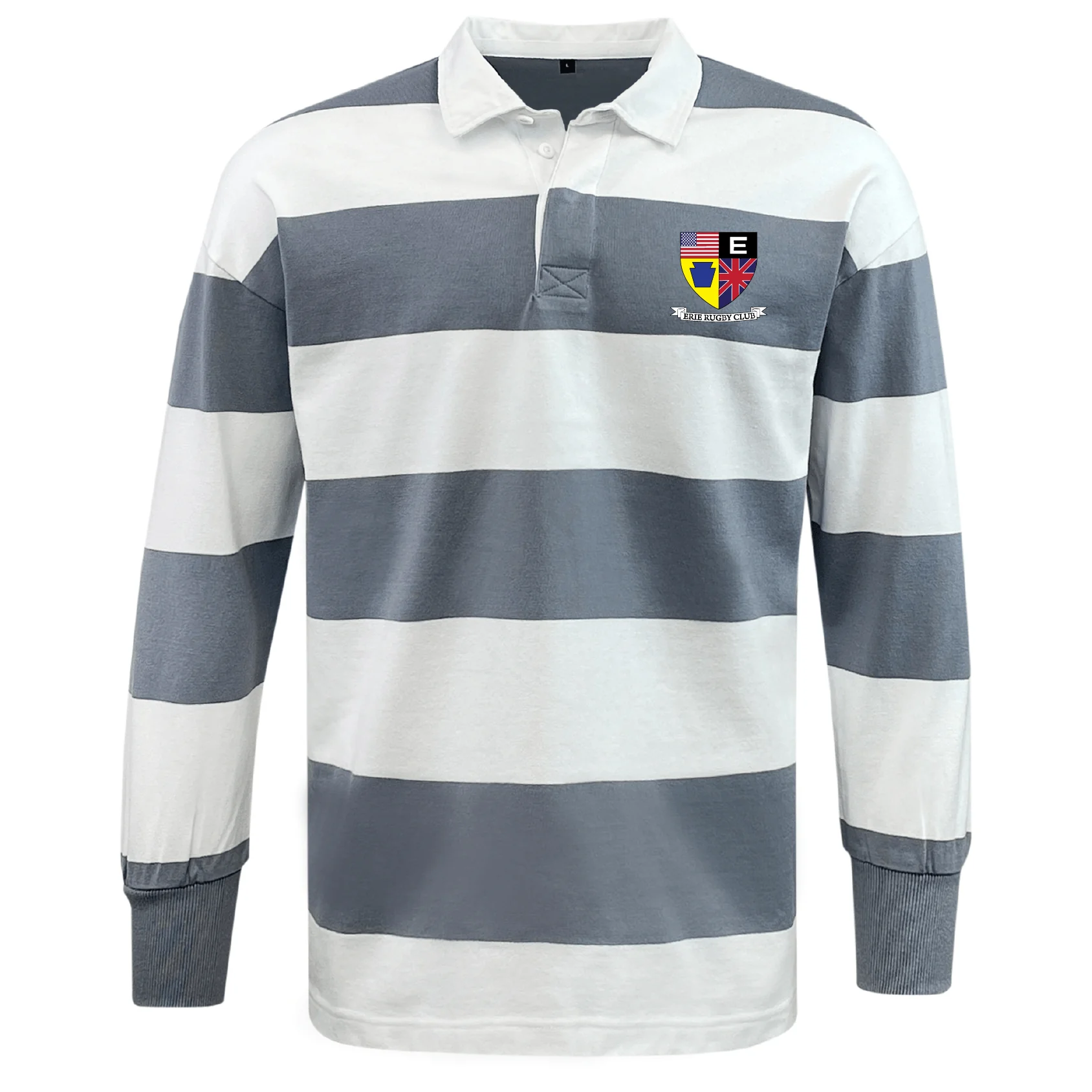 Erie Rugby Club Classic Long Sleeve Hooped Rugby Jersey
