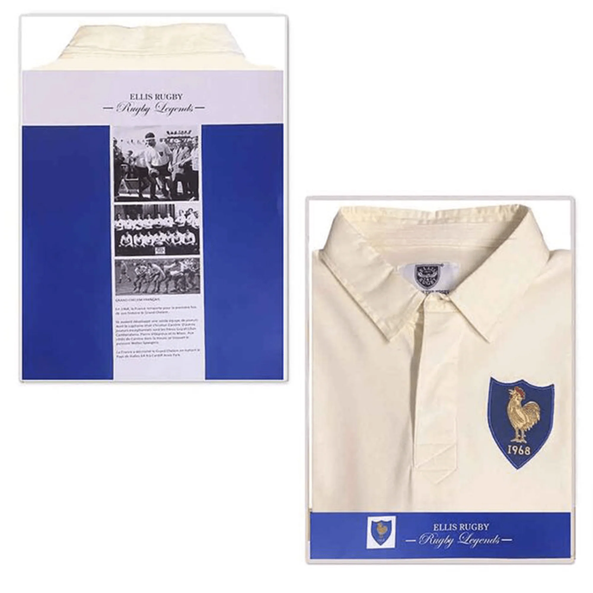 Ellis Rugby France 1968 Grand Slam Classic Rugby Shirt - Image 5