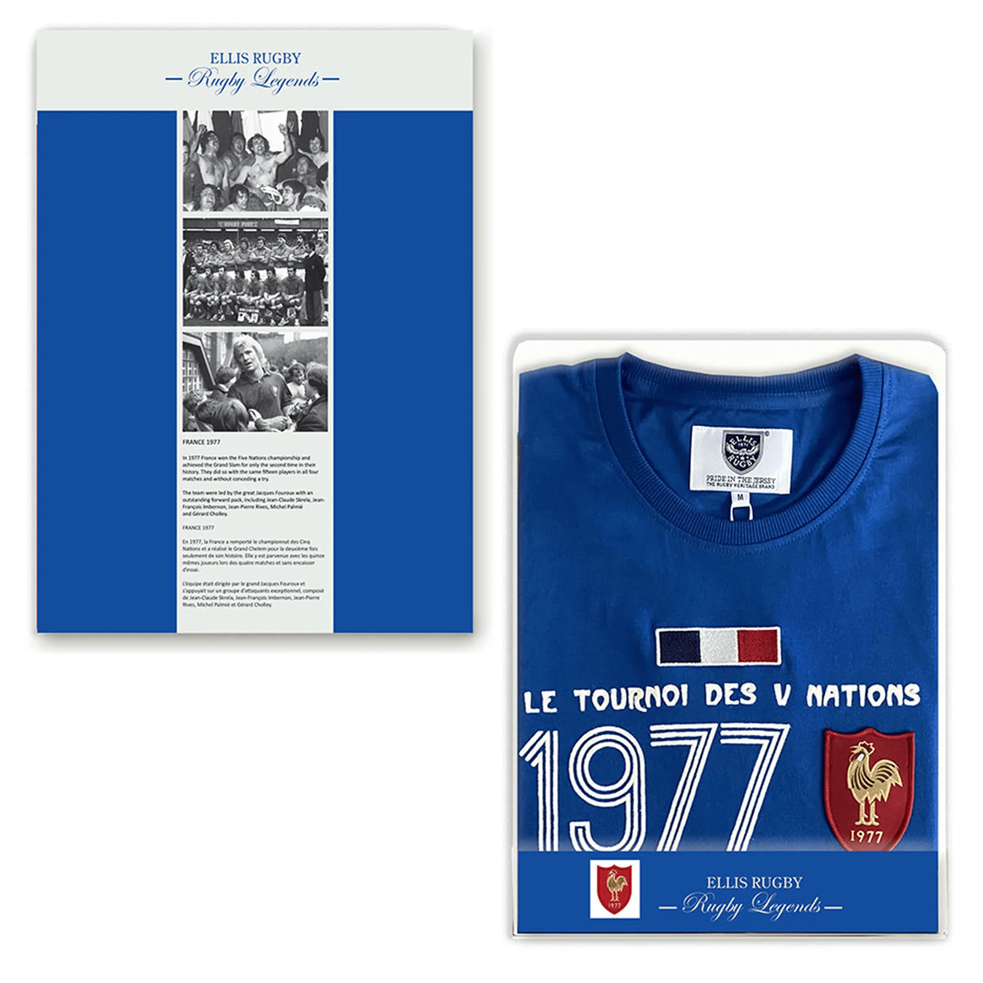 Ellis Rugby France Rugby 1977 T-Shirt - Image 6