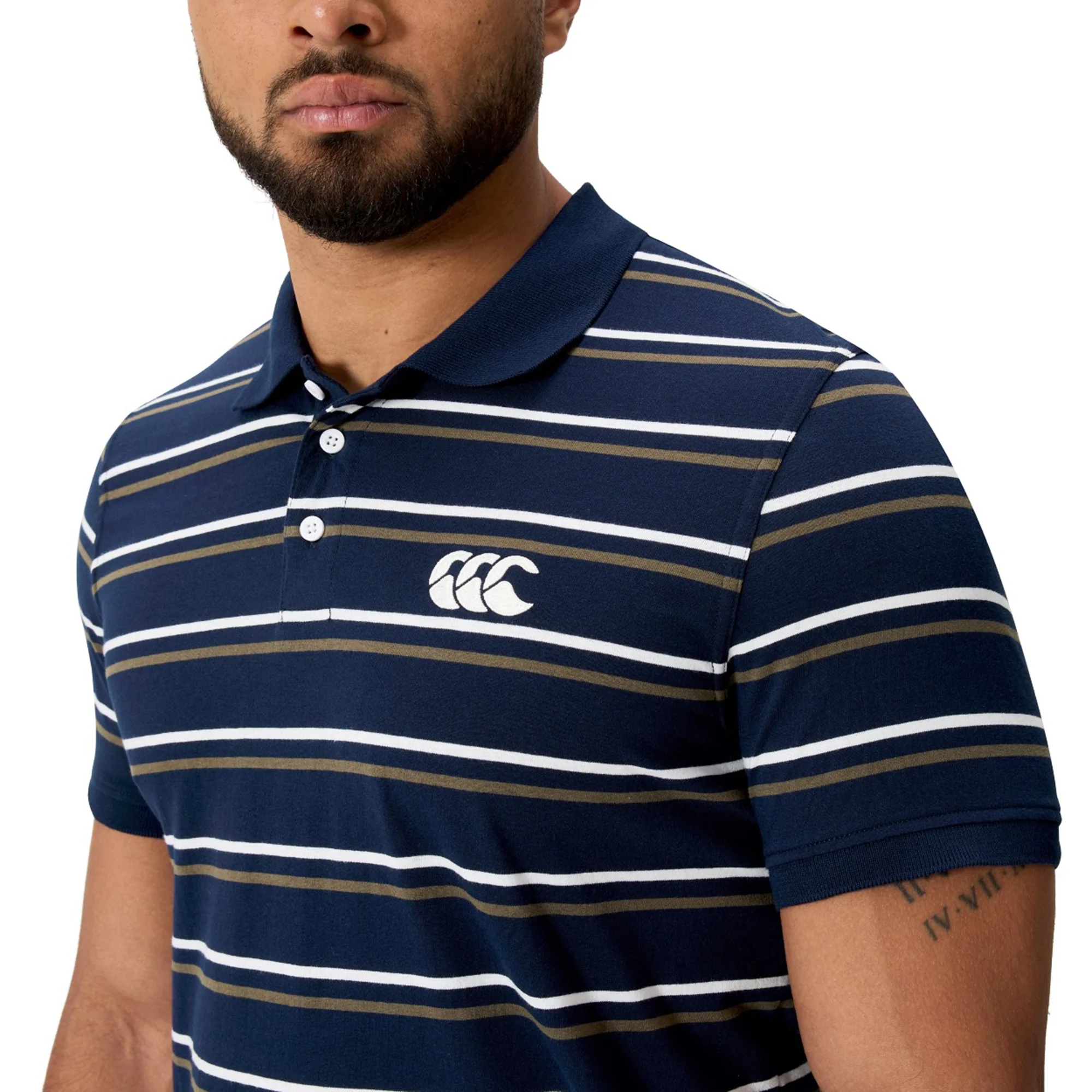 Canterbury Fundamental Yarn Dye Stripe Polo - Image 6
