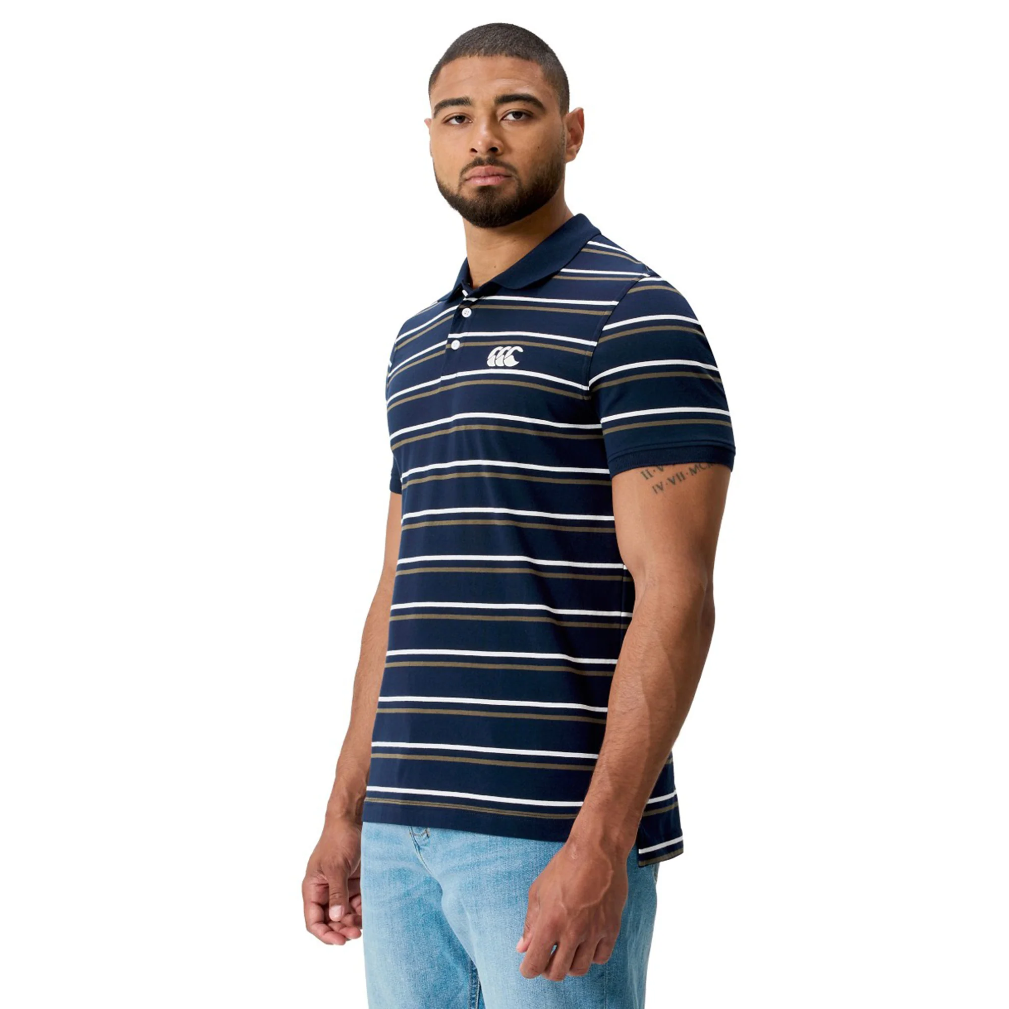 Canterbury Fundamental Yarn Dye Stripe Polo - Image 7