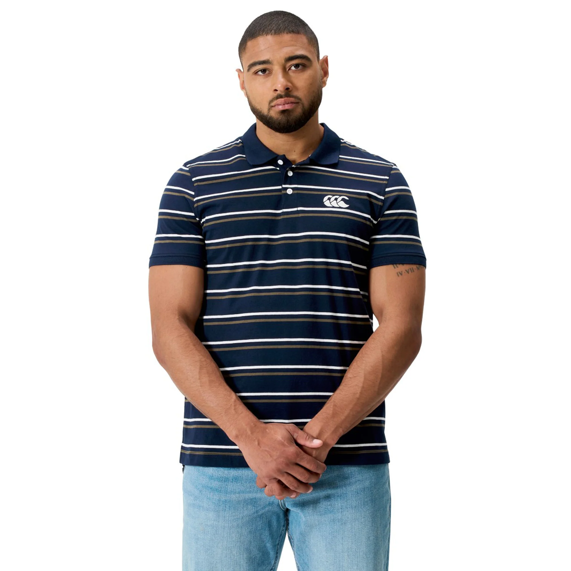 Canterbury Fundamental Yarn Dye Stripe Polo - Image 8
