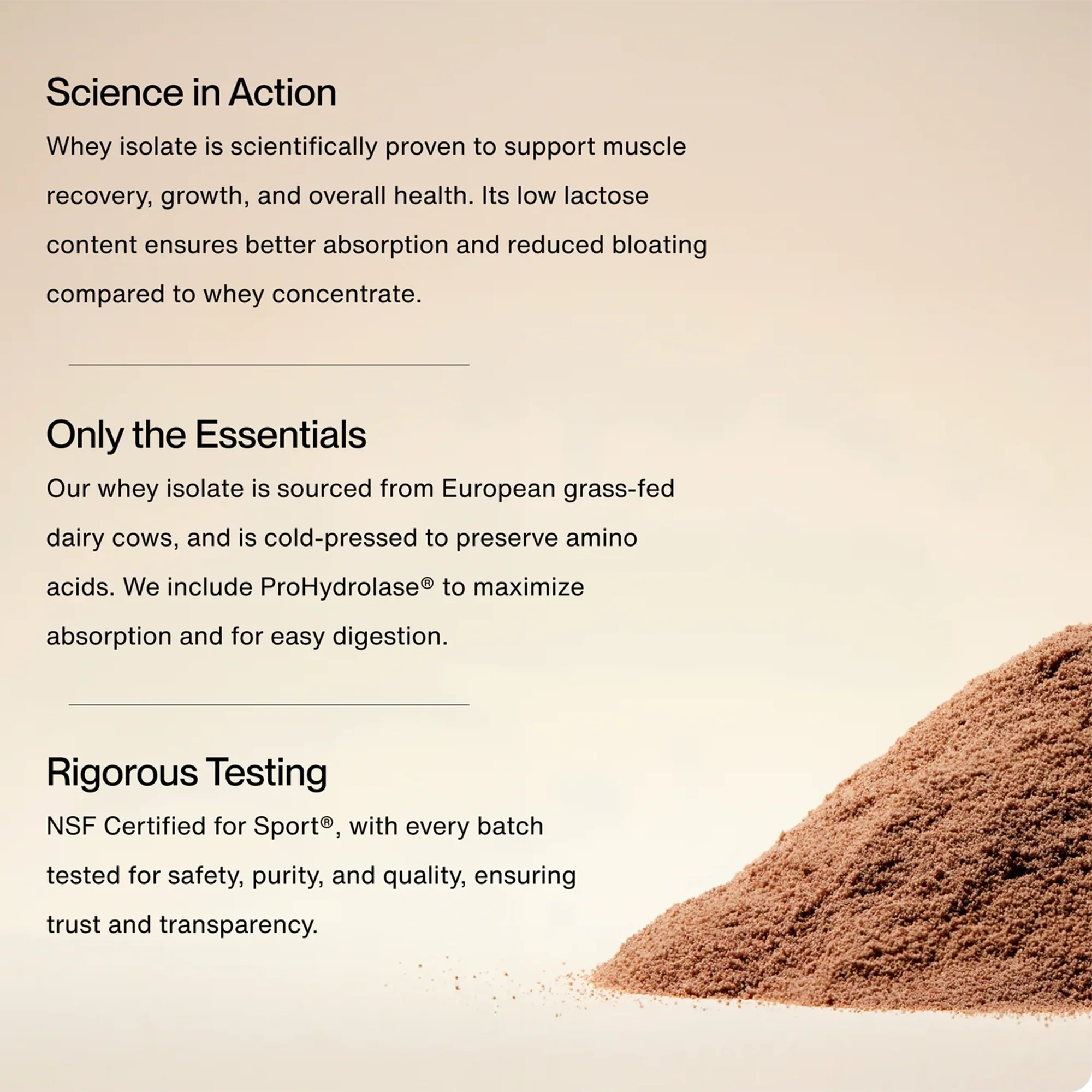 Momentous Grass Fed Whey - Chocolate 25 Servings per Tub - Image 5