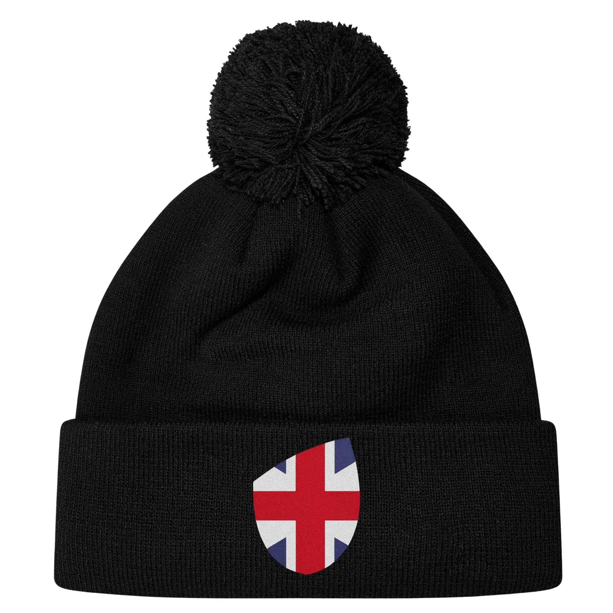 Great Britain Shield Pom Pom Beanie