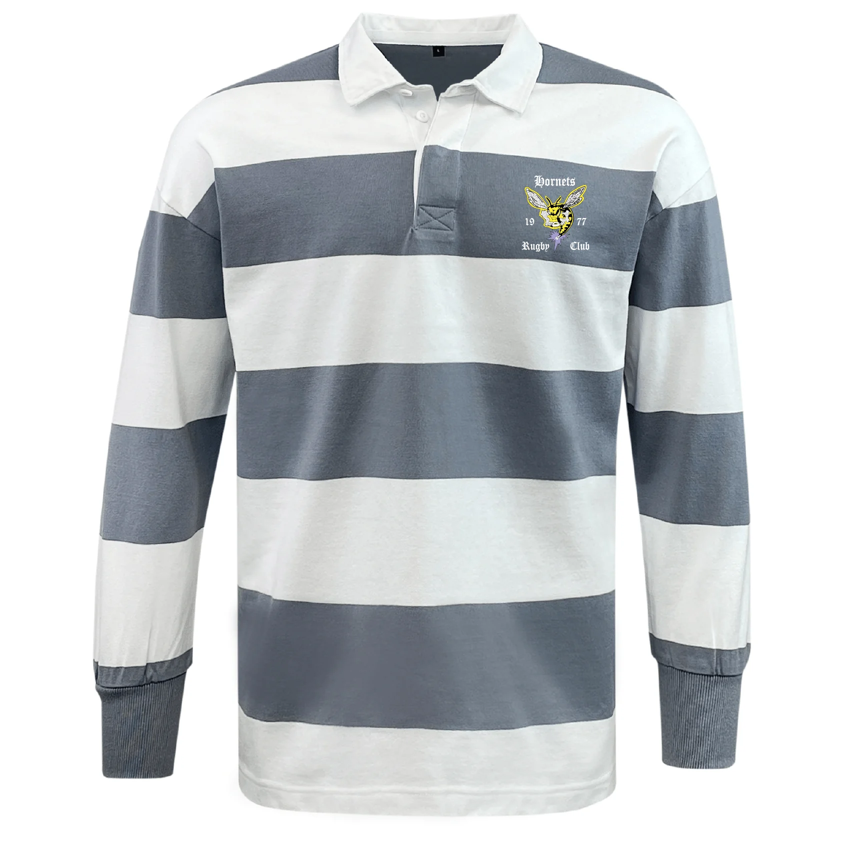 Hornets Rugby Club Classic Long Sleeve Hooped Rugby Jersey