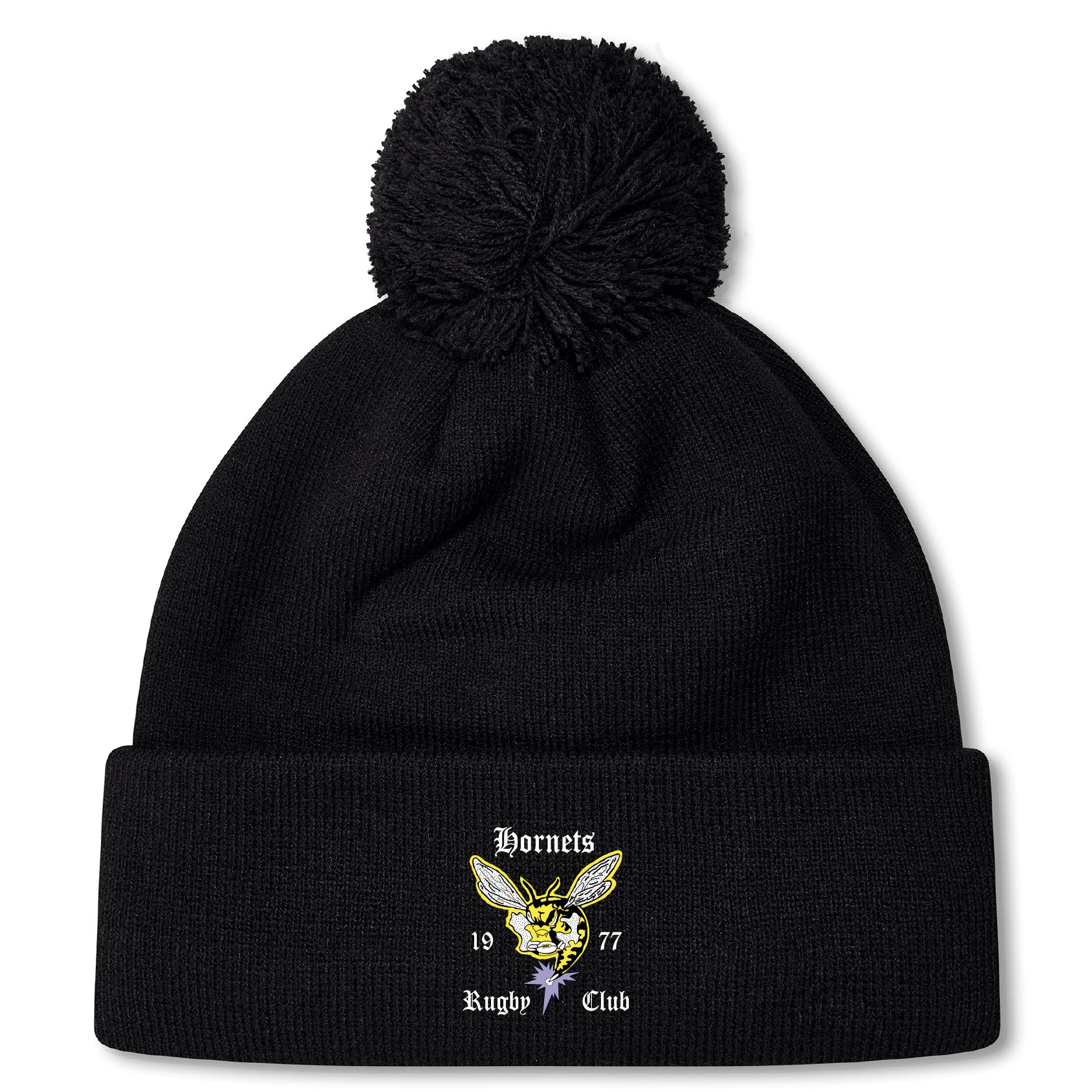 Hornets Rugby Club Pom Pom Beanie by Canterbury