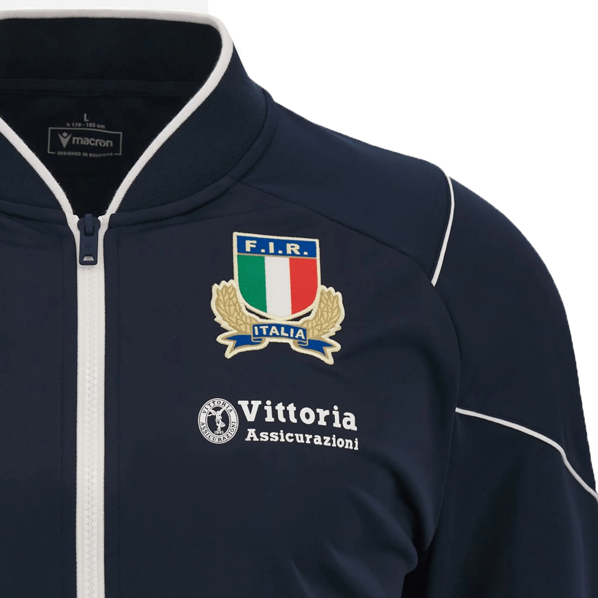 Italy 6 Nations Full-Zip Anthem Jacket 23/24 by Macron - Image 5