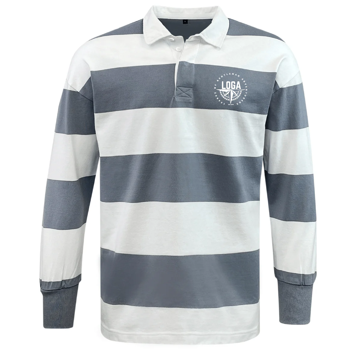 League of Gentleman Adventurers Classic Long Sleeve Hooped Rugby Jersey