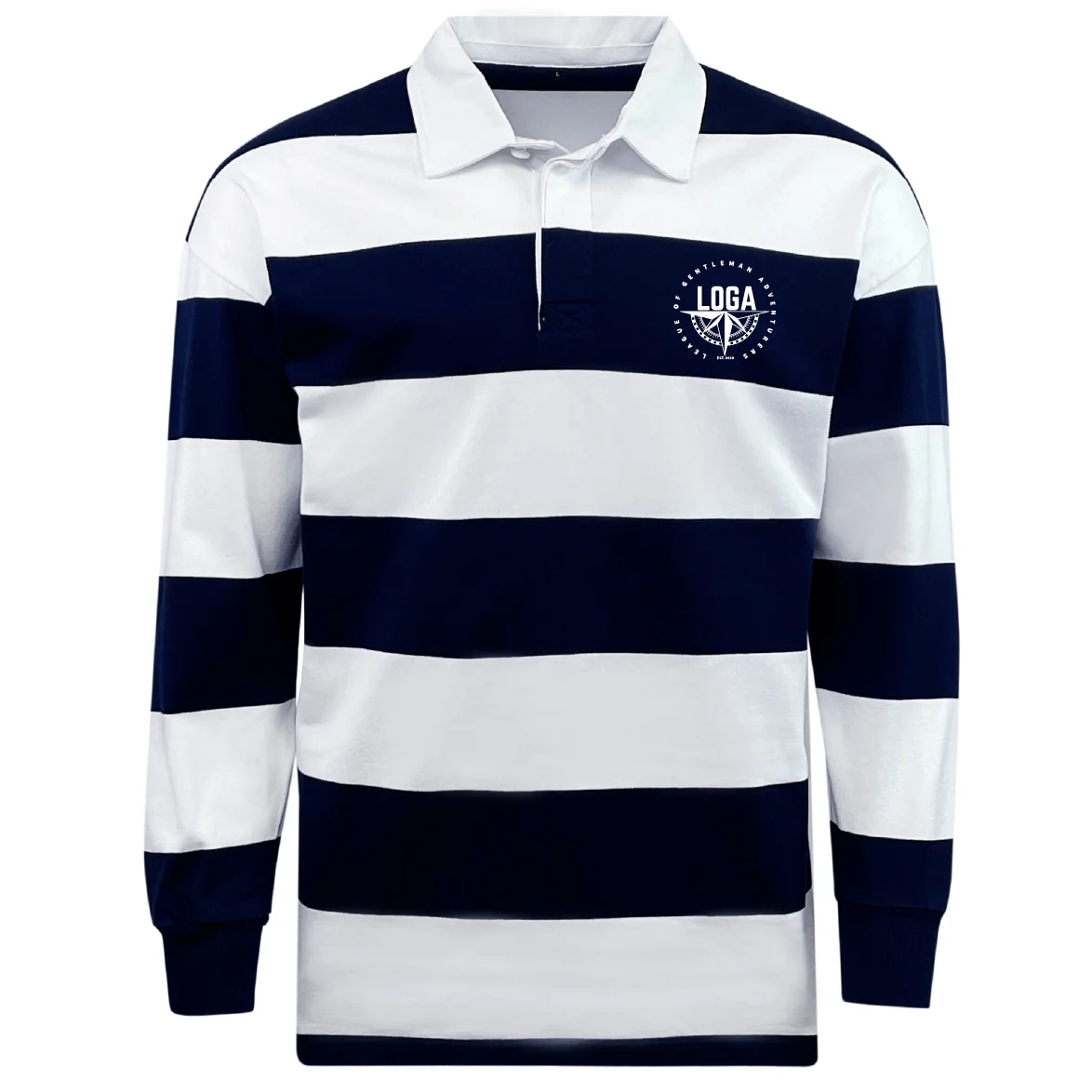 League of Gentleman Adventurers Classic Long Sleeve Hooped Rugby Jersey - Image 2