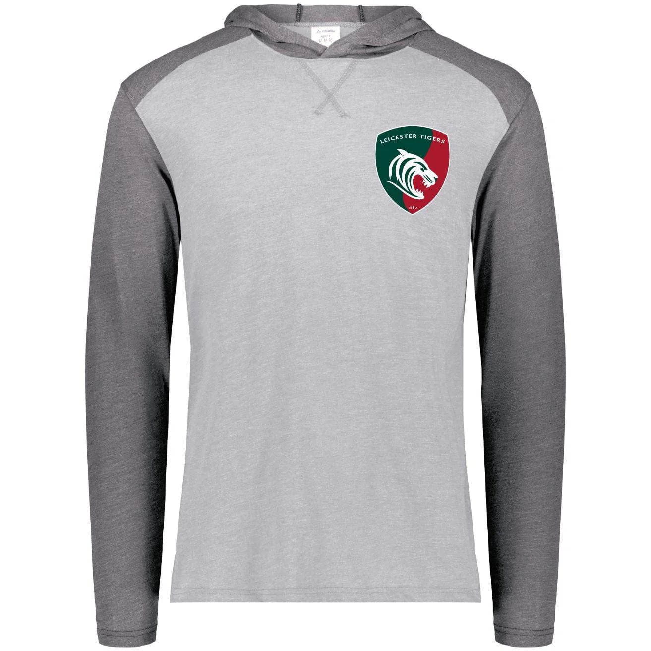 Leicester Tigers Vintage Raglan Hoodie - Image 2