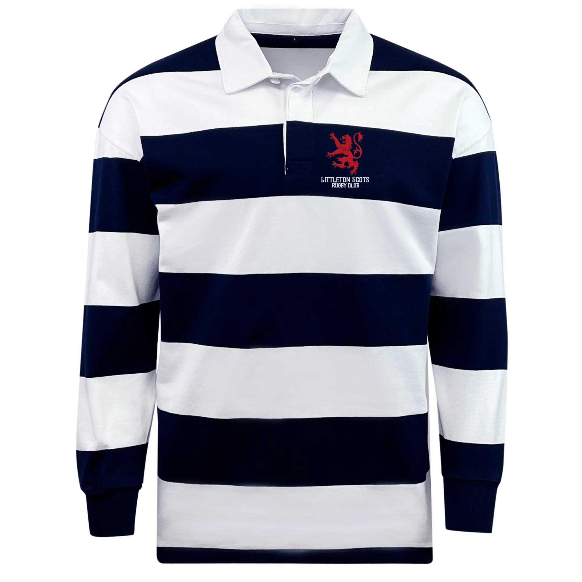 Littleton Scots Rugby Classic Long Sleeve Hooped Rugby Jersey - Image 2