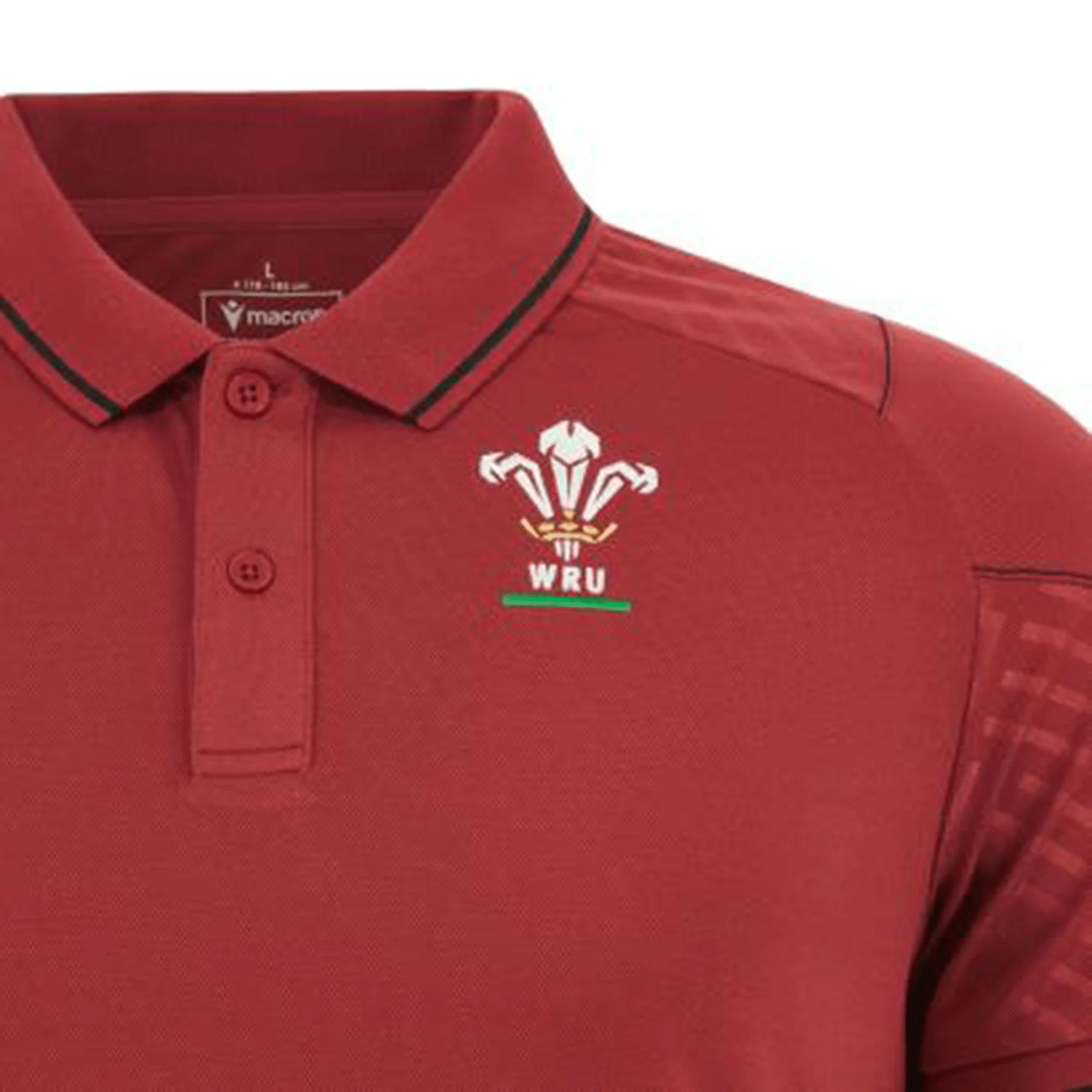 Wales Rugby Travel Polo 23/24 by Macron - Image 3