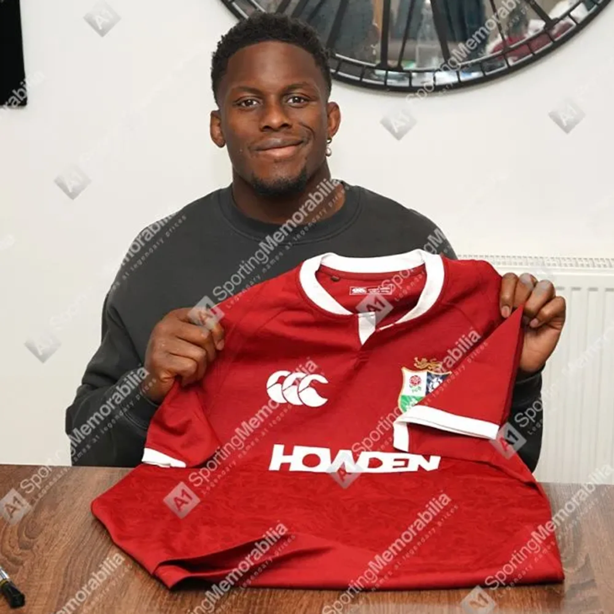 Maro Itoje Front Signed British & Irish Lions 2025 Shirt - Image 3