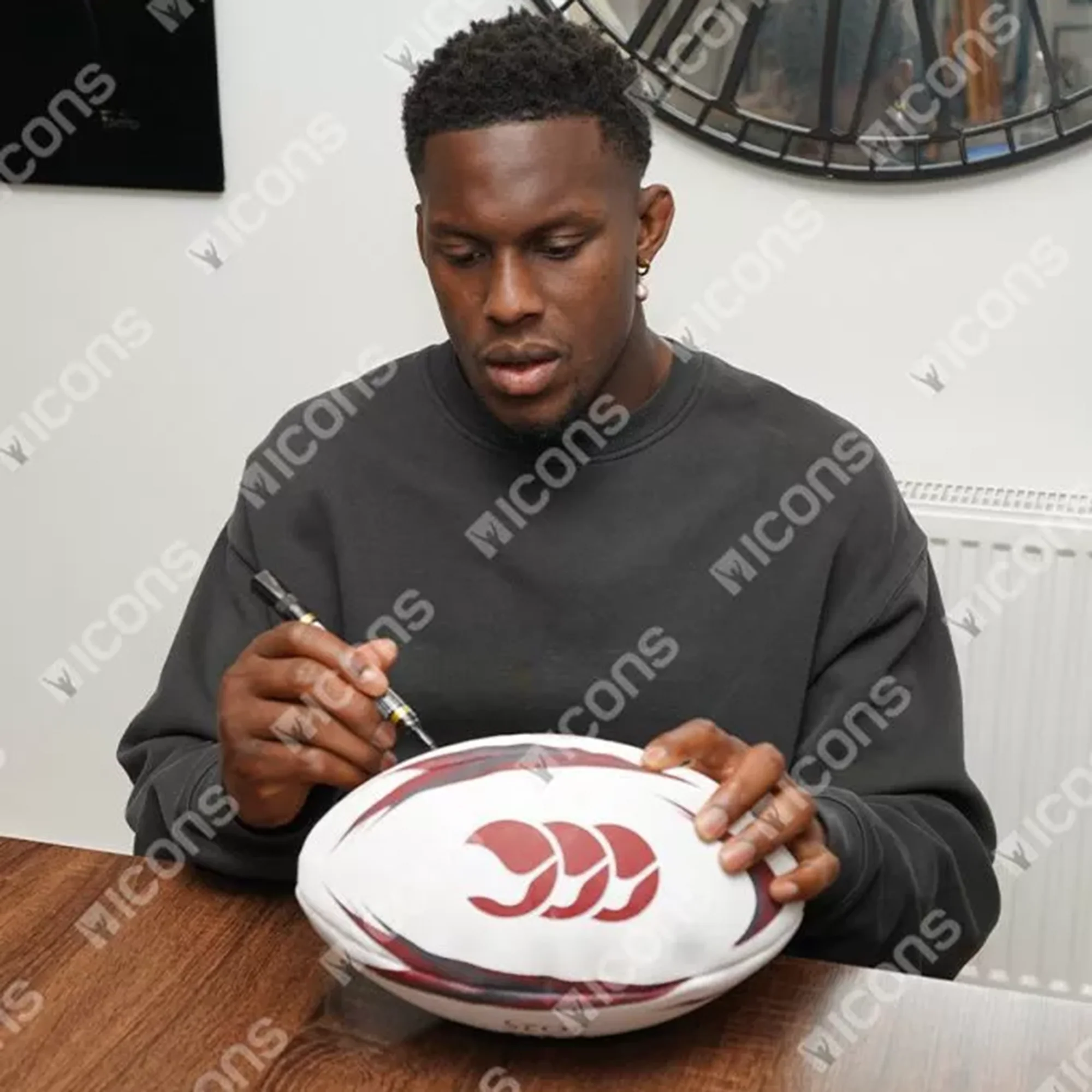 Maro Itoje Signed British & Irish Lions Rugby Ball - Image 3