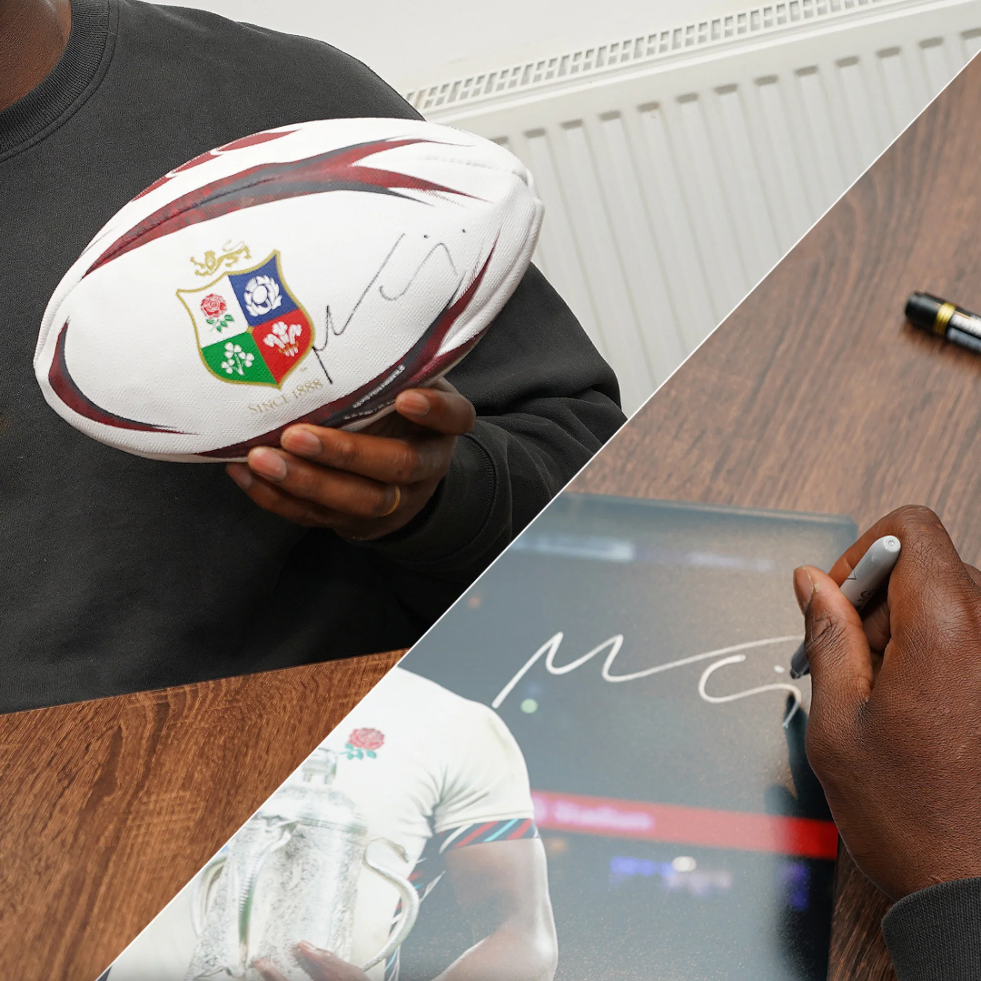 Maro Itoje Signed British & Irish Lions Rugby Ball - Image 4