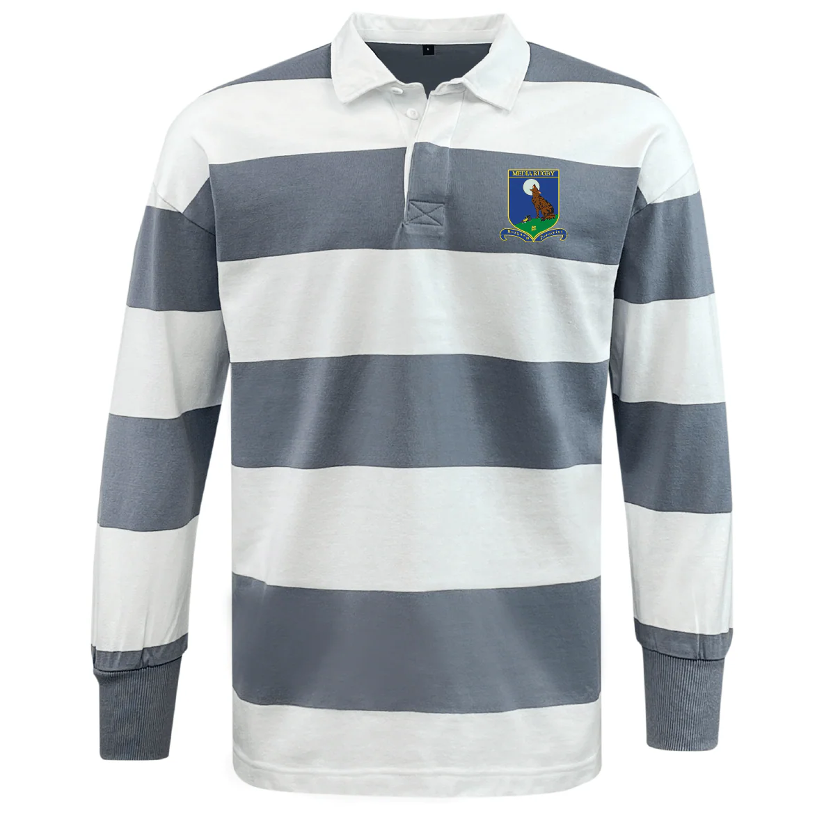 Media Rugby Classic Long Sleeve Hooped Rugby Jersey